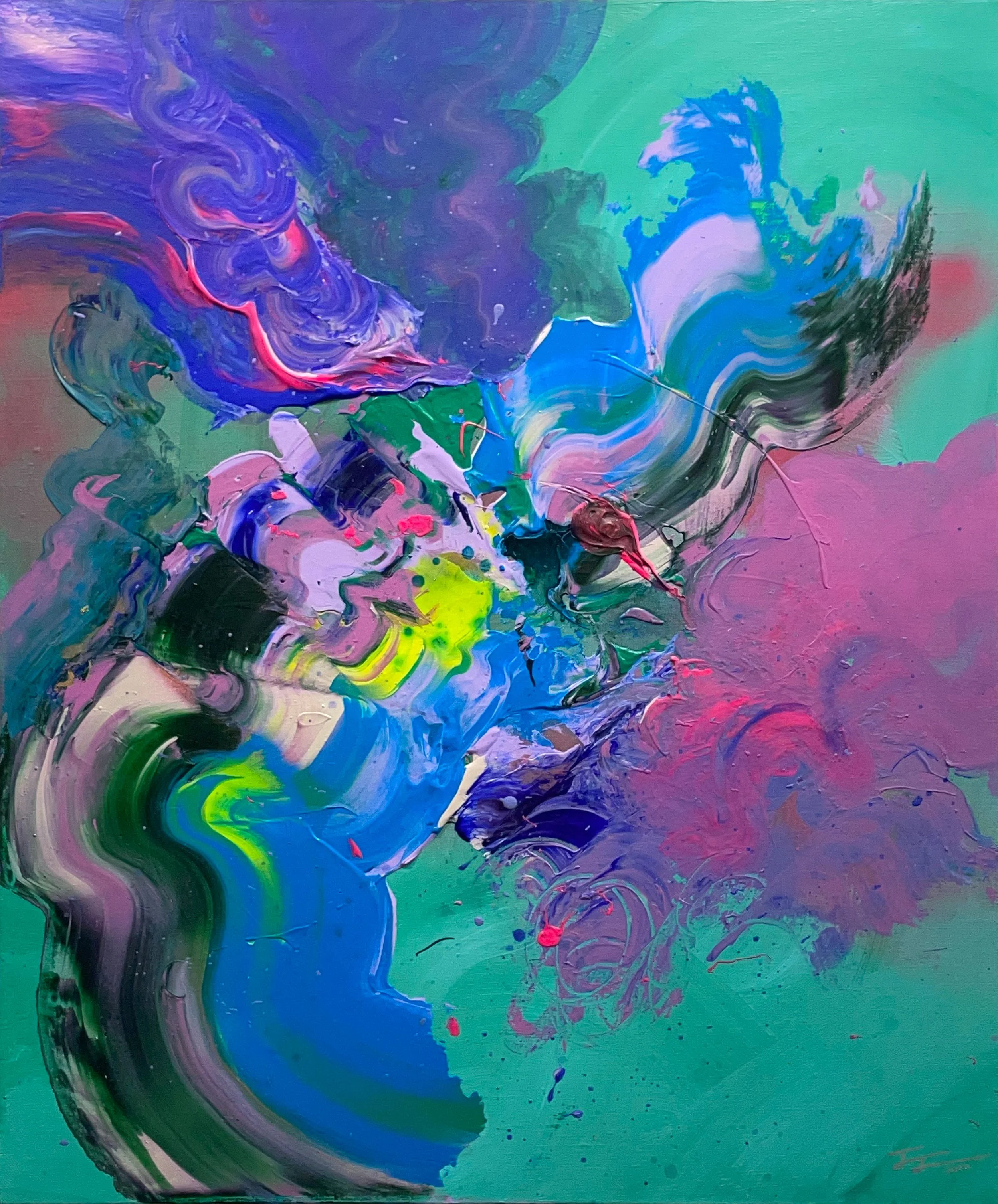 The Surfing, Acrylic on canvas, 72.7×60.6cm, 2022