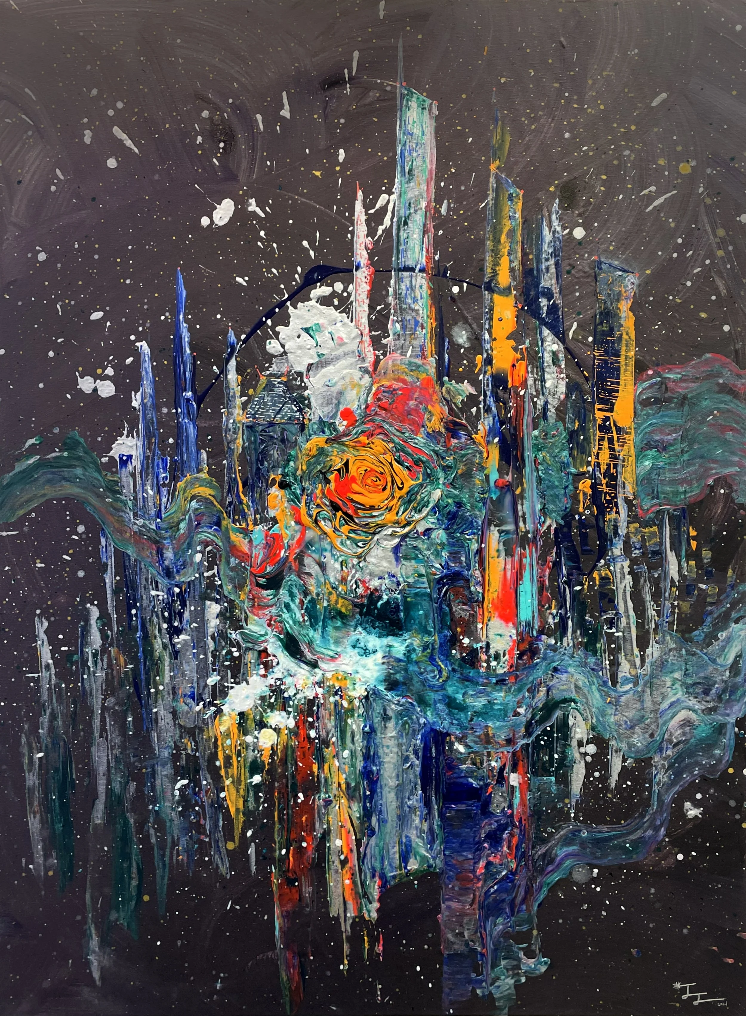 The Mindscape - Night 1, Acrylic on canvas, 100×72.7cm, 2021