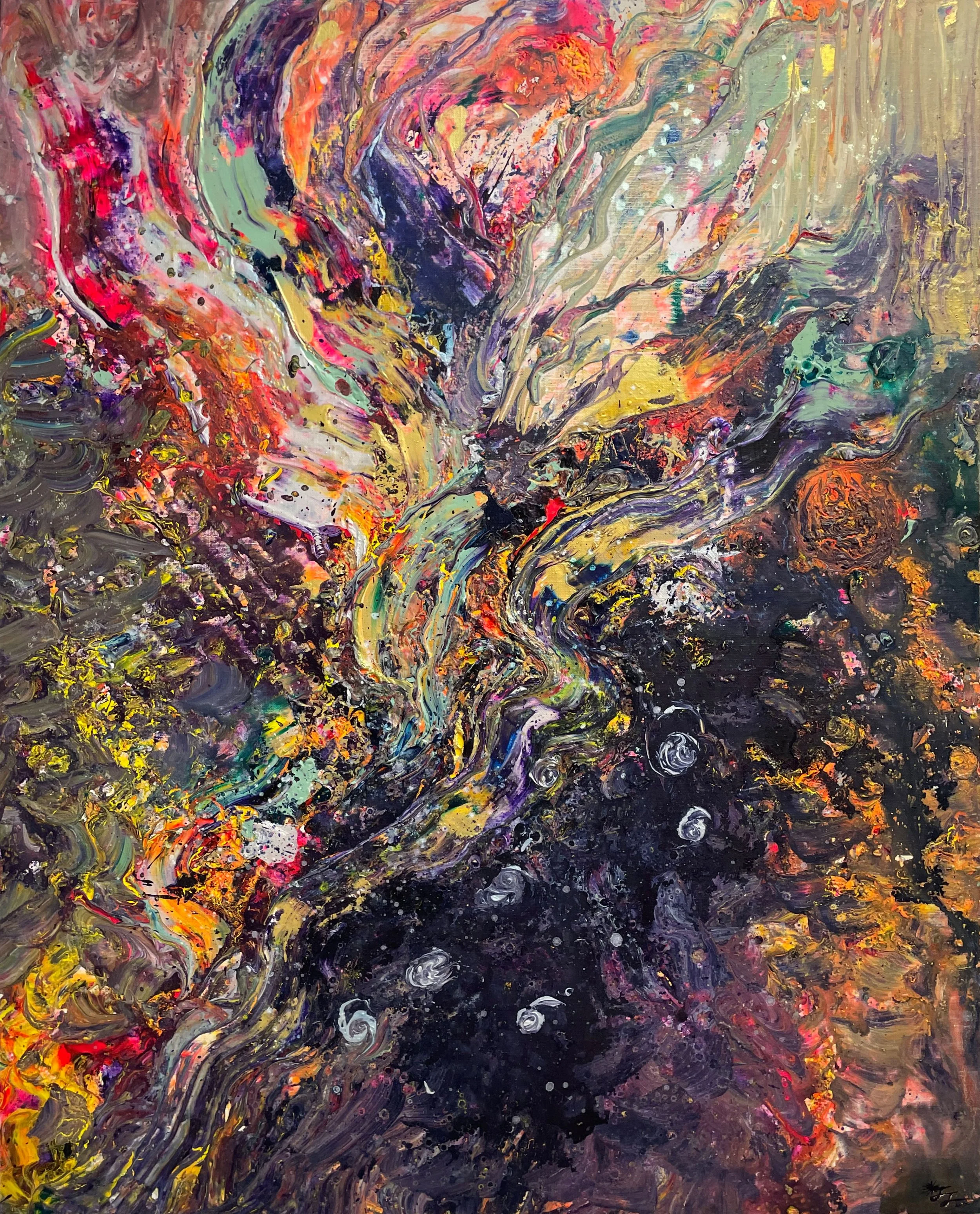 (Sold) The Soul, Acrylic on canvas, 80.3×100cm, 2012