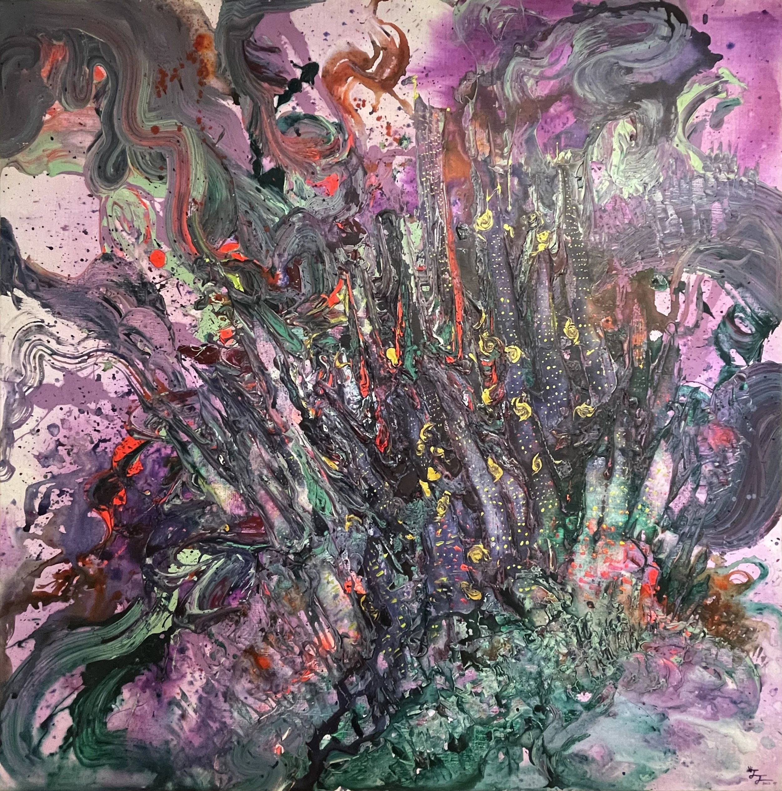 Visible, Invisible Voyage, Acrylic on canvas, 130×130cm, 2012