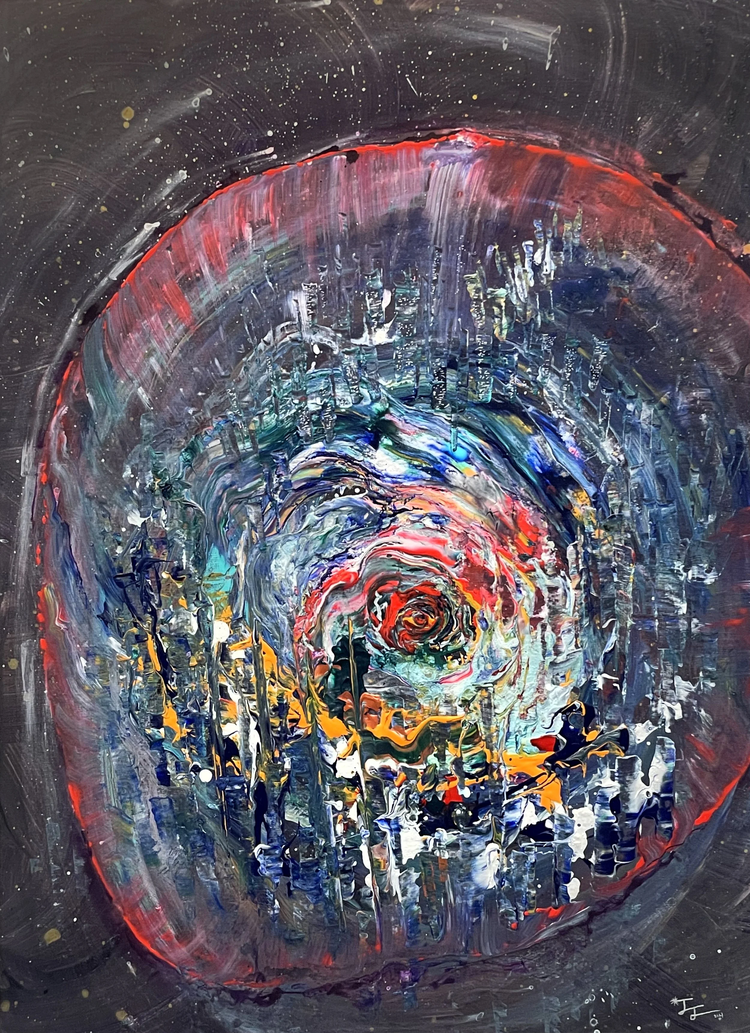 The Mindscape - Night 2, Acrylic on canvas, 100×72.7cm, 2021