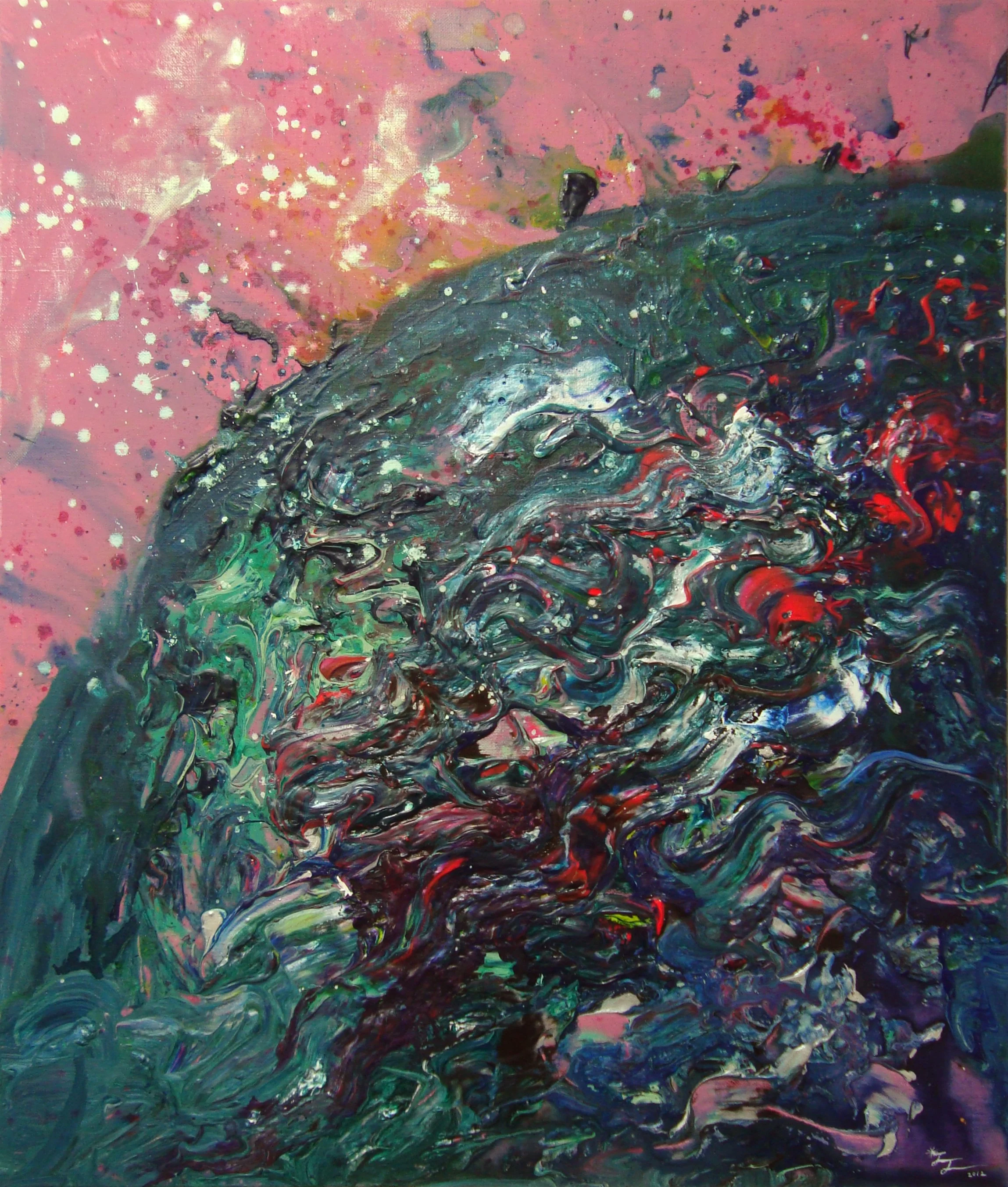 Perspective of the Moon, Acrylic on canvas, 72.7×60.6cm, 2012