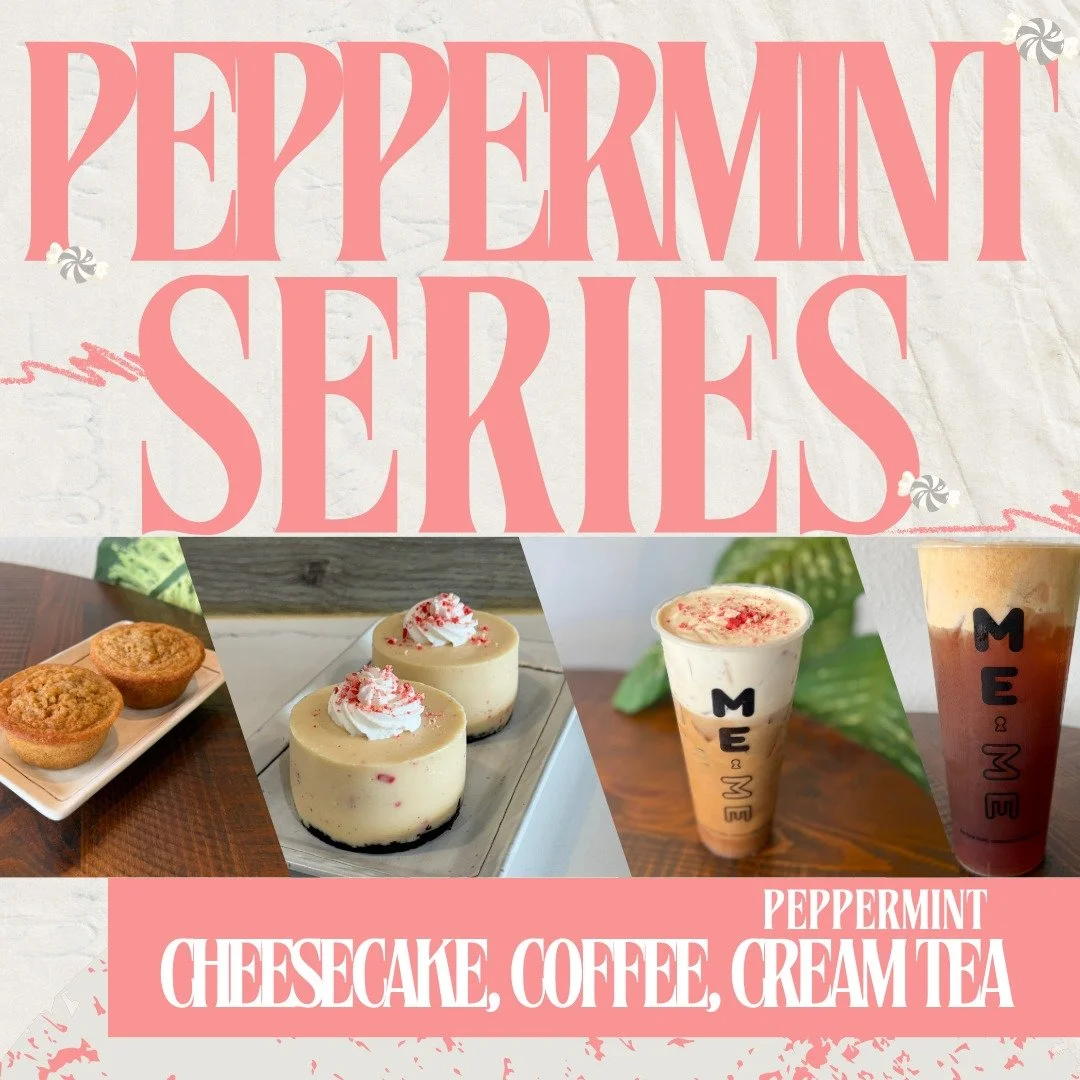 Peppermint series is back! The holidays are just around the corner and we've got the goods and treats❤️

Peppermint Cream Coffee
Peppermint Cream Tea
Peppermint Mini Cheesecake
Eggnog Mochi Cake

⏰ 𝗢𝗣𝗘𝗡 𝗗𝗔𝗜𝗟𝗬 𝟵:𝟯𝟬𝗔𝗠 - 𝟳𝗣𝗠 (𝗖𝗹𝗼𝘀𝗲