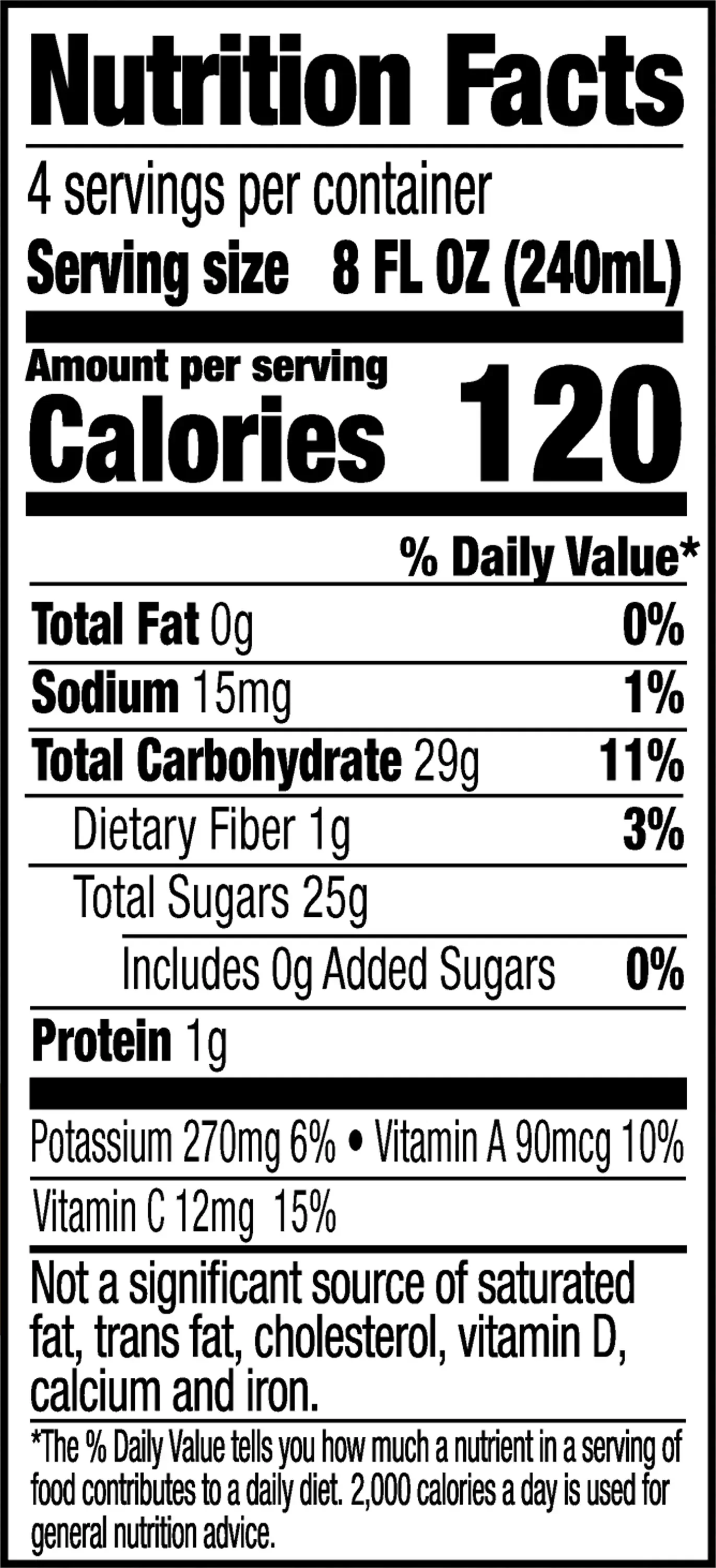 orange mango nutritional facts
