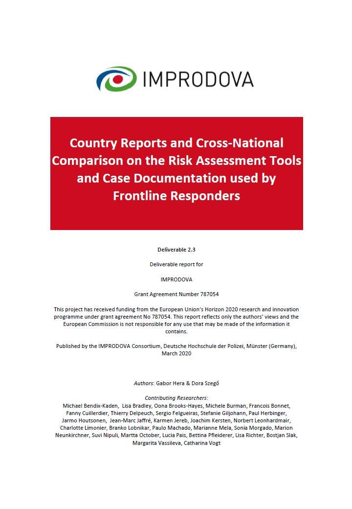 D2.3 – Country Reports and Cross-National Comparison on the Risk Assessment Tools and Case Documentation used by Frontline Responders