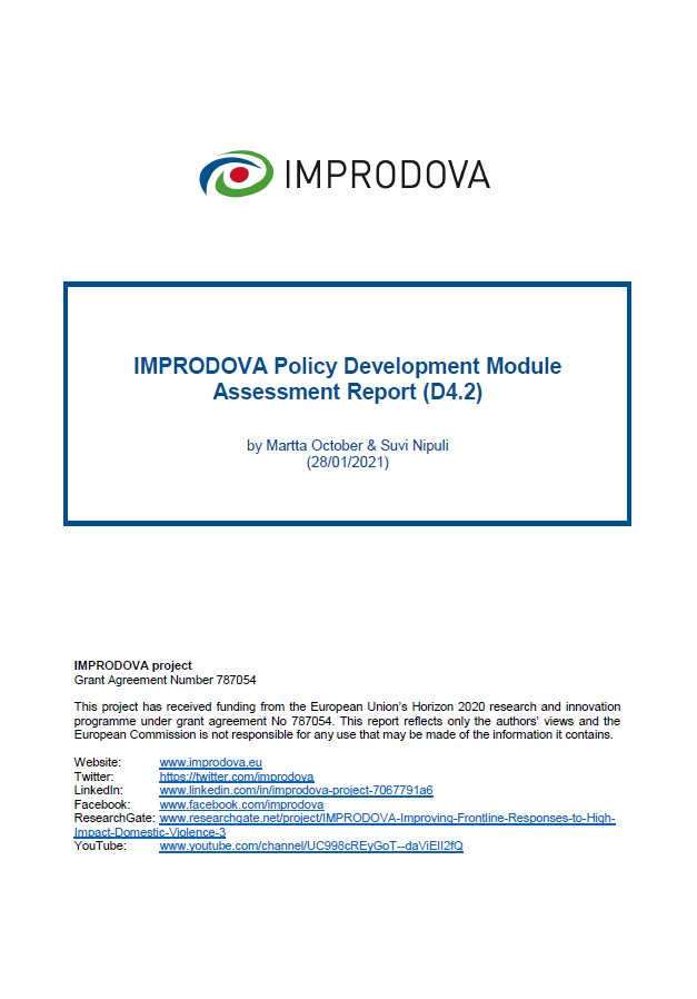 D4.2 – Assessment of IMPRODOVA policy feedback cycle