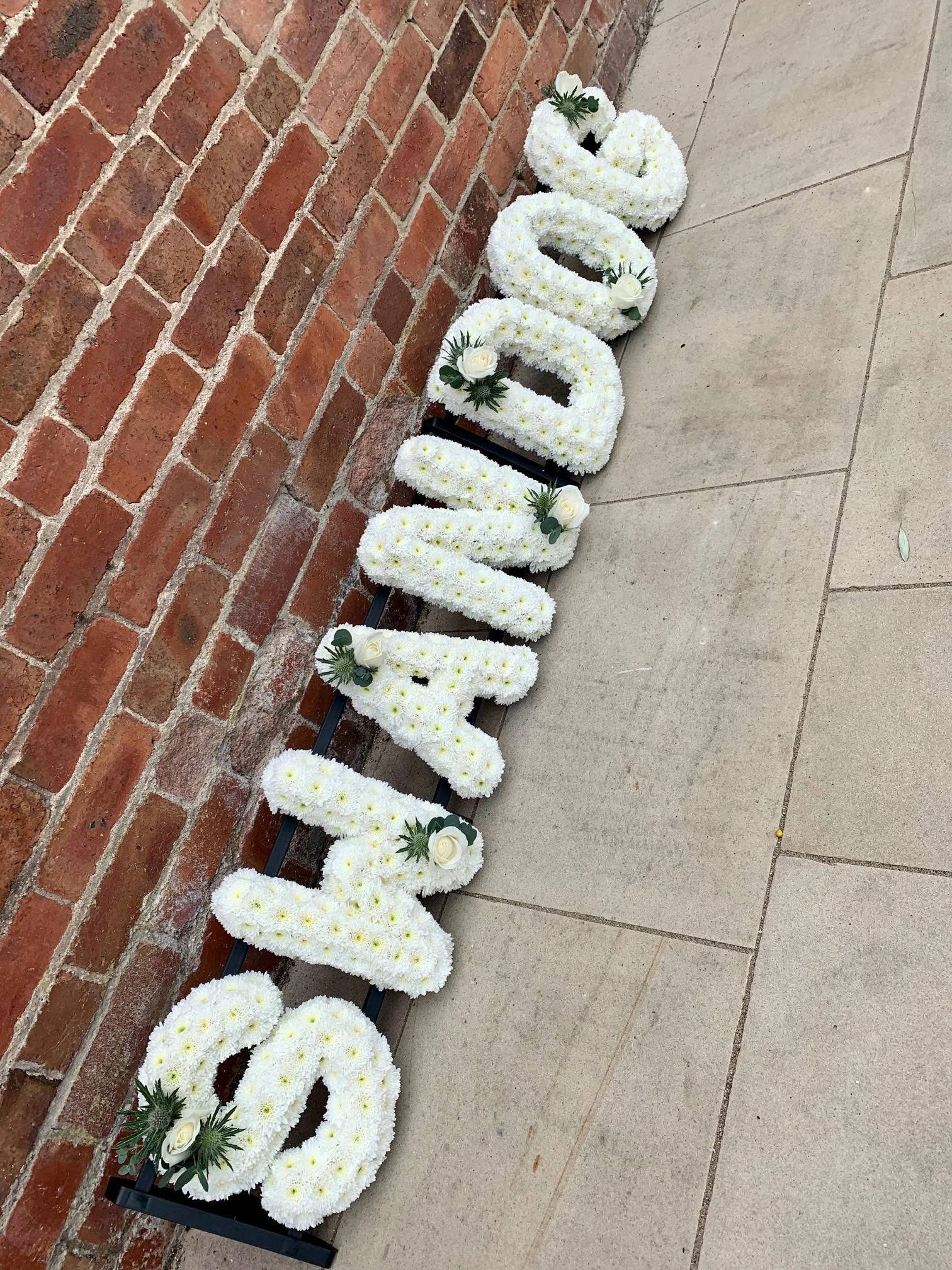 Funeral floral letters Sutton in Ashfield