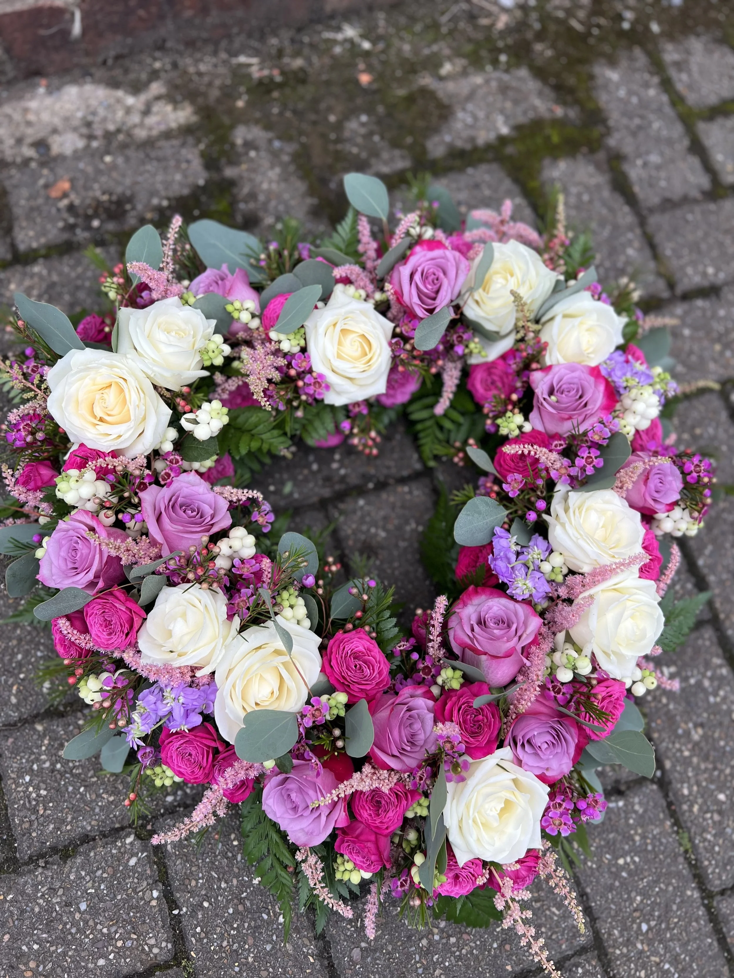 Open Mixed Floral Heart