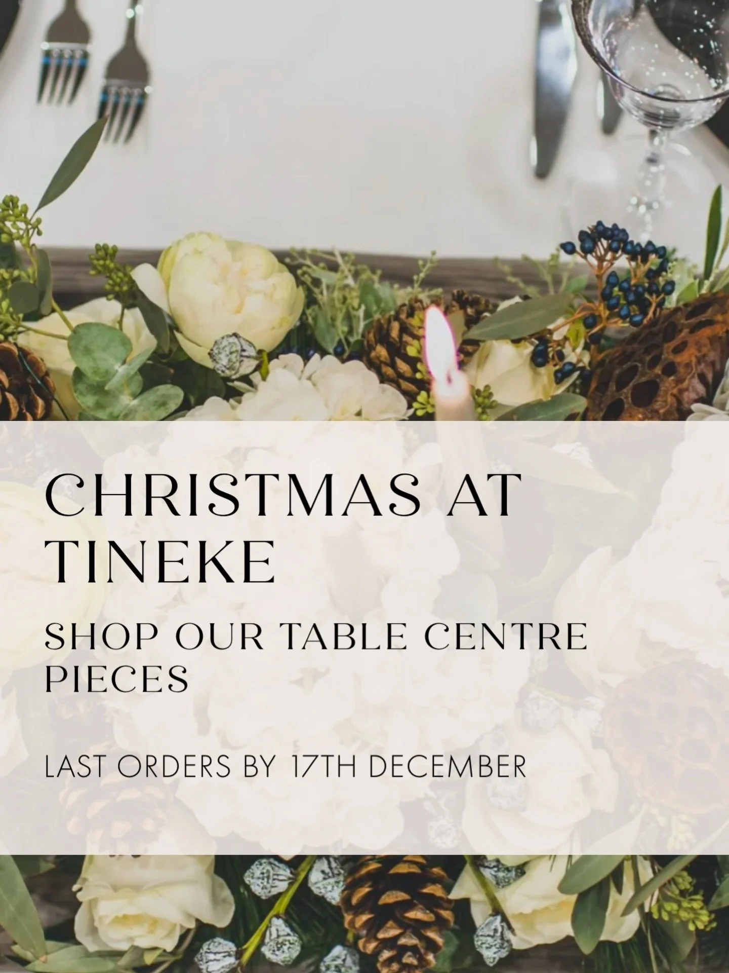 Last orders by this Wednesday gorgeous  people! 
Available options online and feel free to add any special requests on checkout 🎄