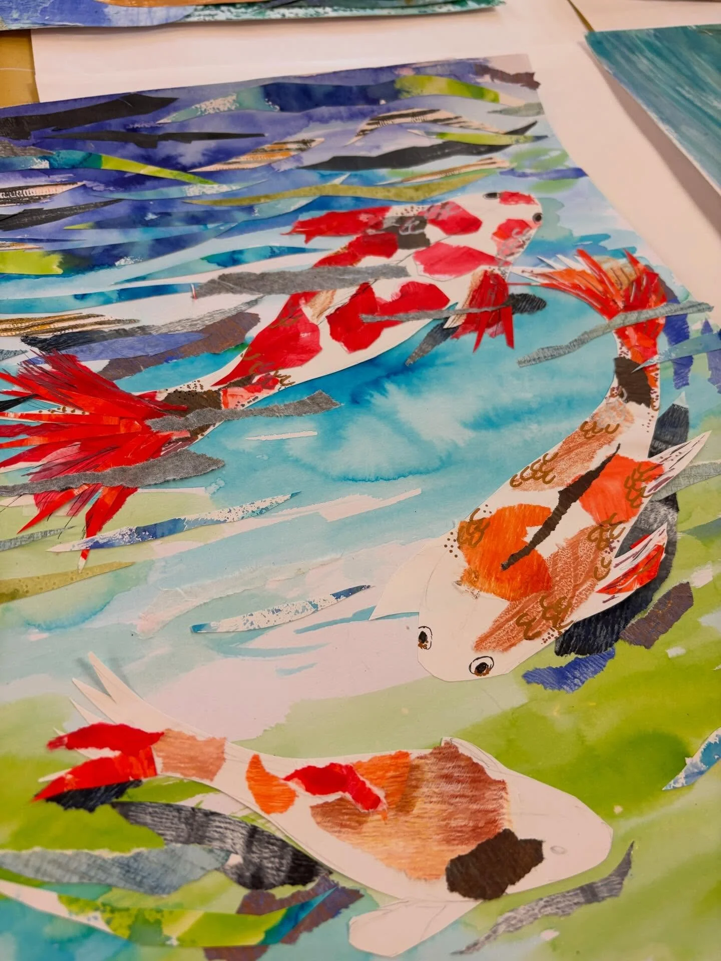 C O L L A G E  four weeks of creating! Starting with surfaces and printmaking and developing into personal ideas! It has been a real pleasure to watch this work evolve and I&rsquo;m hoping I&rsquo;ve recruited a few more artists to collage club! 🎨✨✂