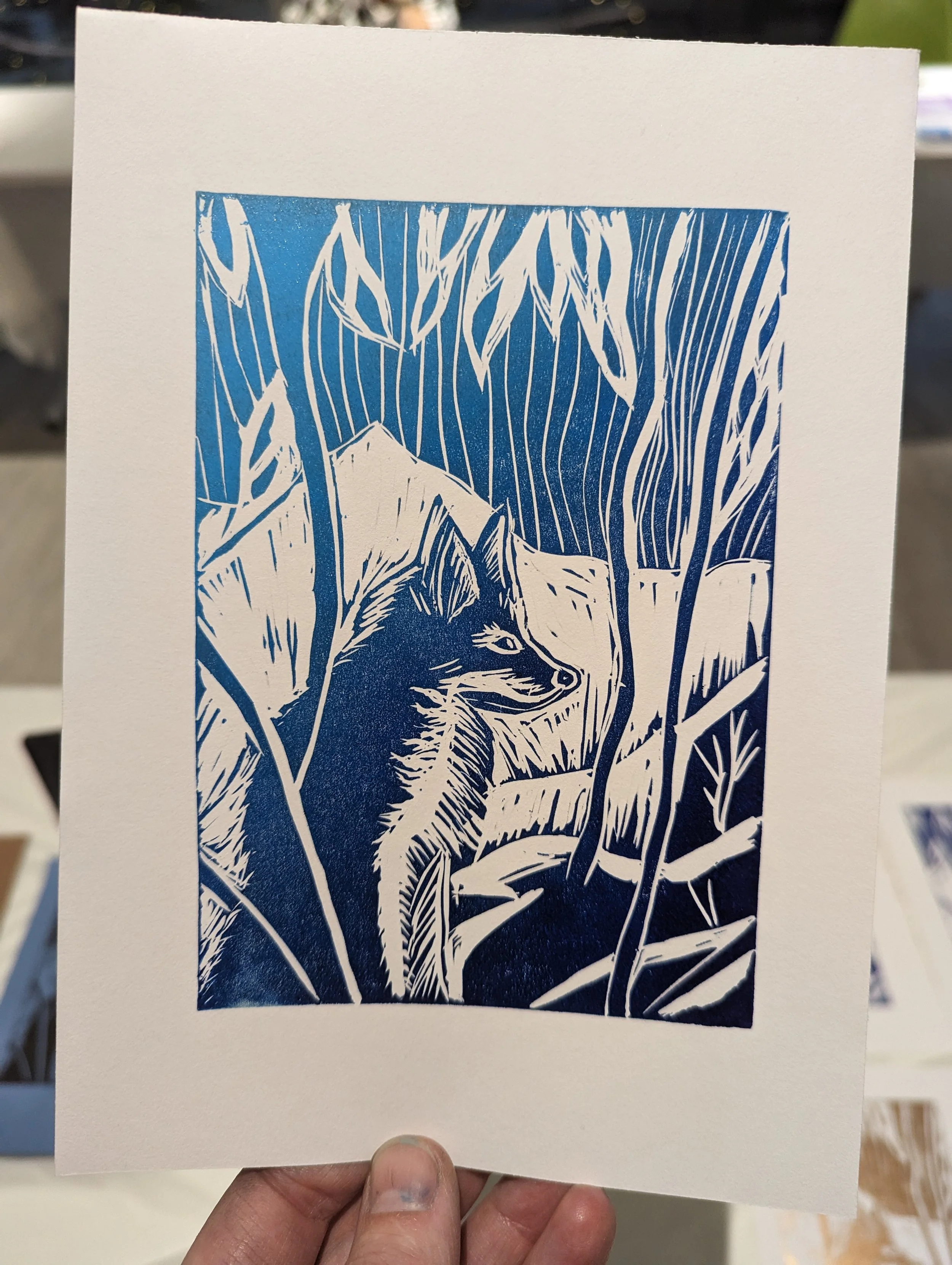 Christmas Lino Print