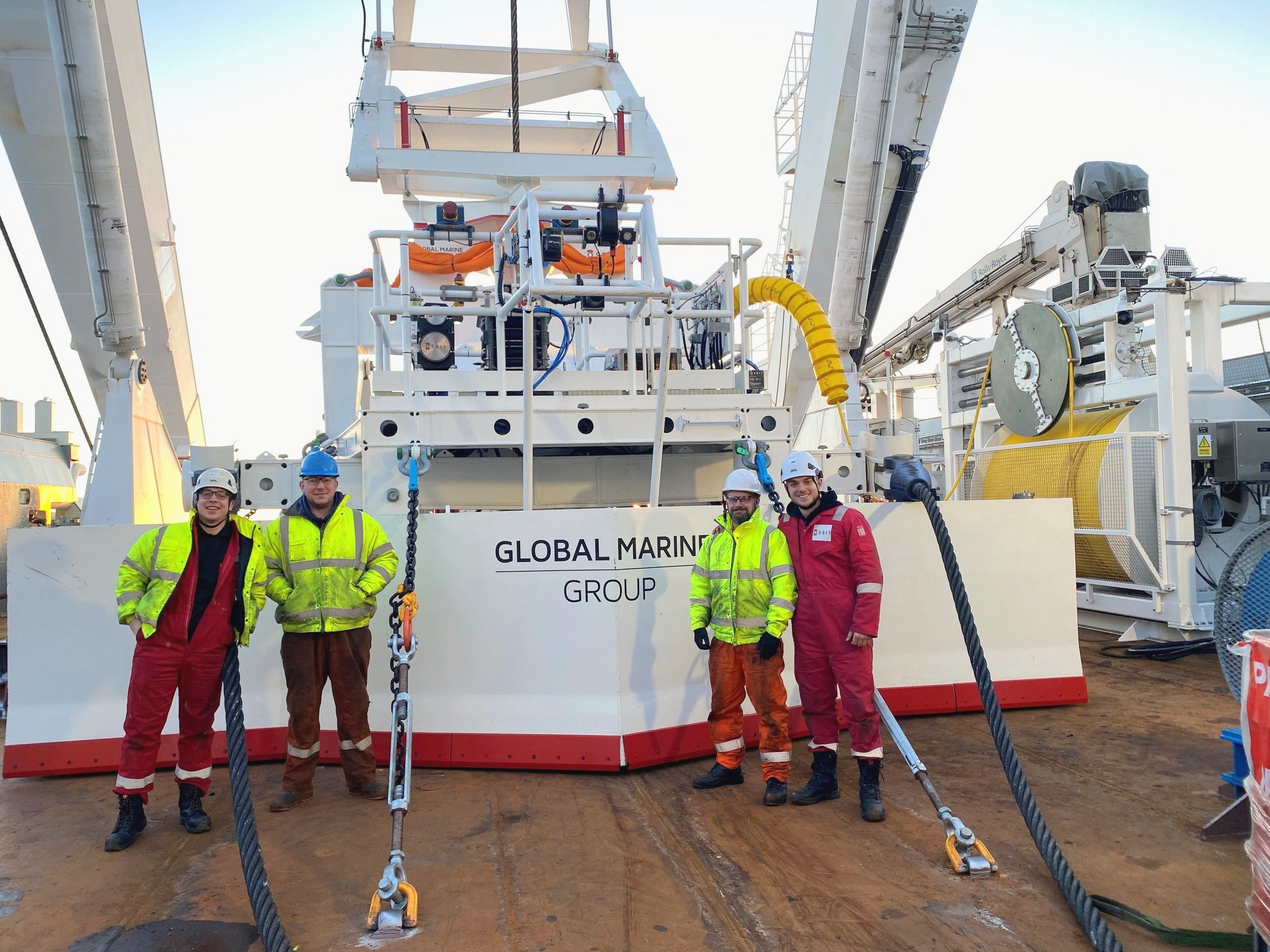 Osbit's subsea plough mobilisation team with the i-plough system.