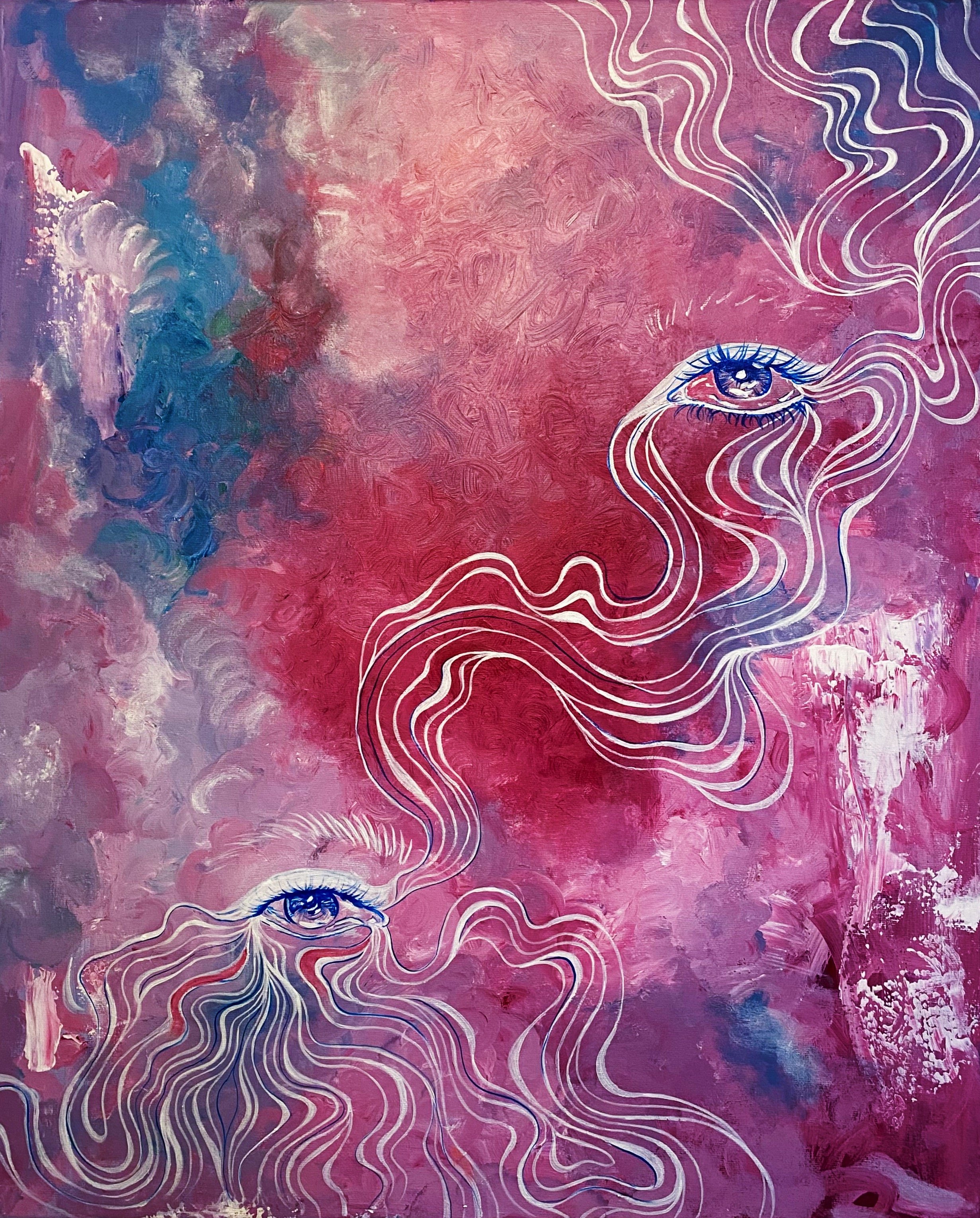 "Connected" 50 x 60 cm, akryyli, 350 €