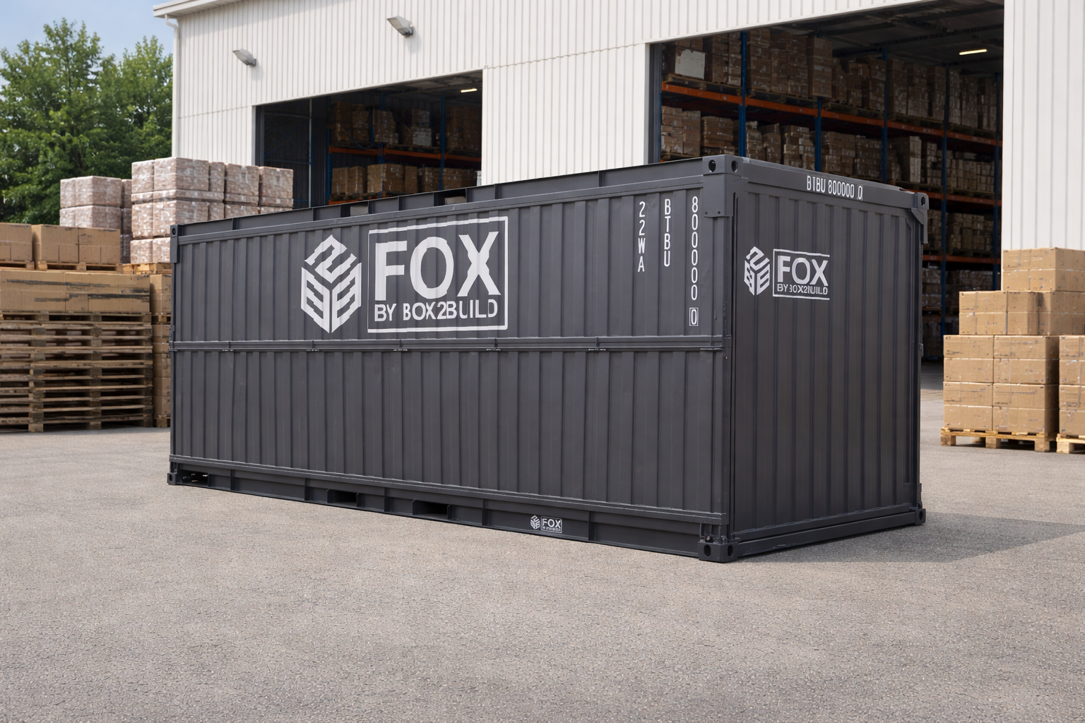 Foldable storage container for seasonal warehousing