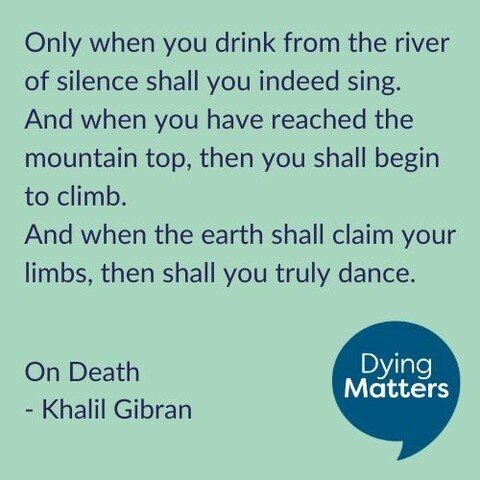 Read the full poem here https://loom.ly/zCd4buc.

Khalil Gibran&rsquo;s philosophical poetry has offered solace to many. Do his words speak to you?

#DyingMattersAwarenessWeek #dyingmatters #PartofLife #death #grief #poetry @hospiceUK @drkathrynmanni