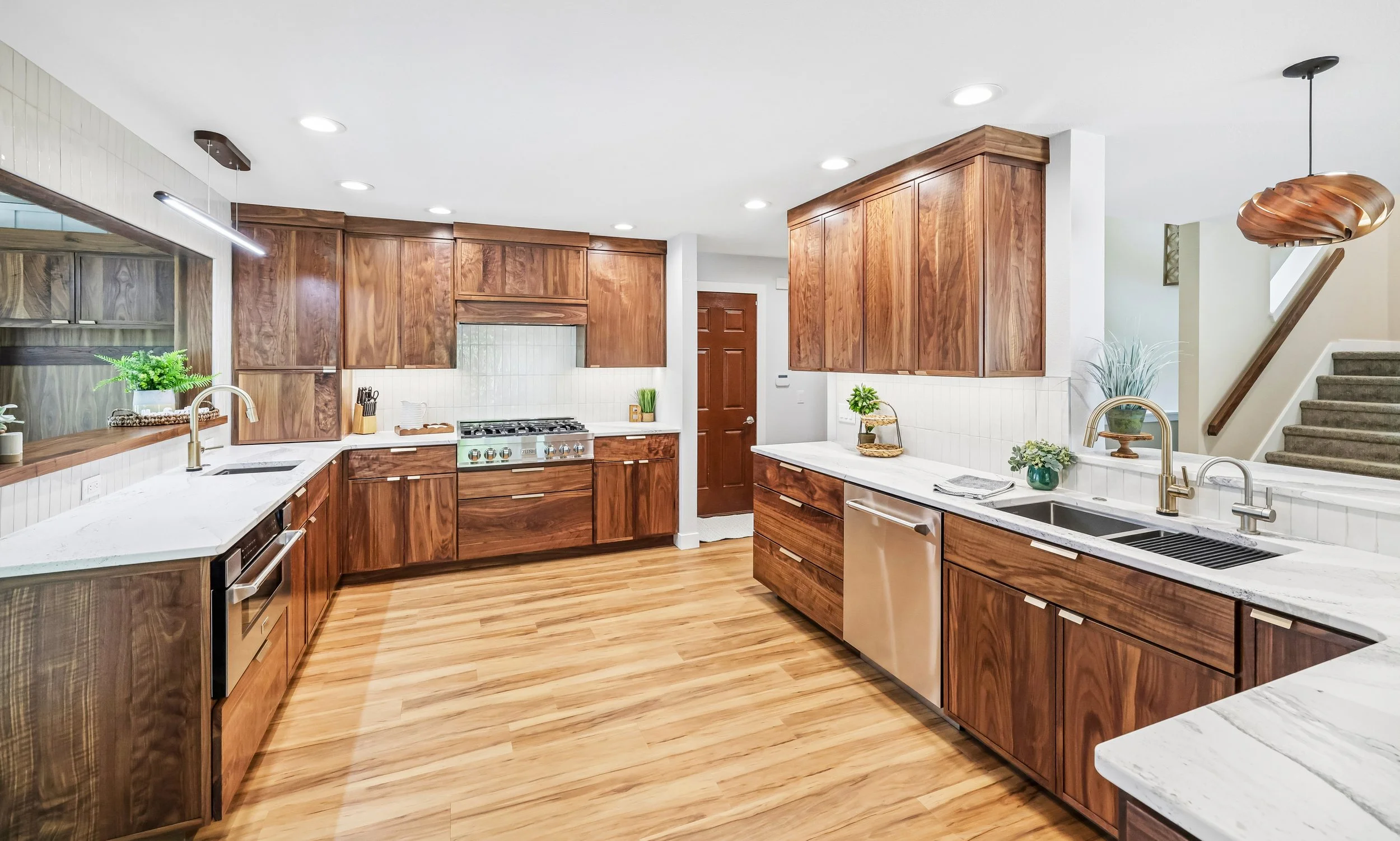 Kitchen Remodel Wisconsin Portage Custom Black Walnut Natural Light