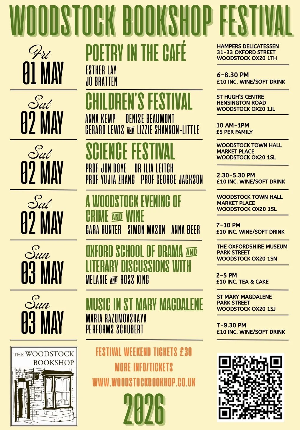 The Woodstock Bookshop Festival 2026