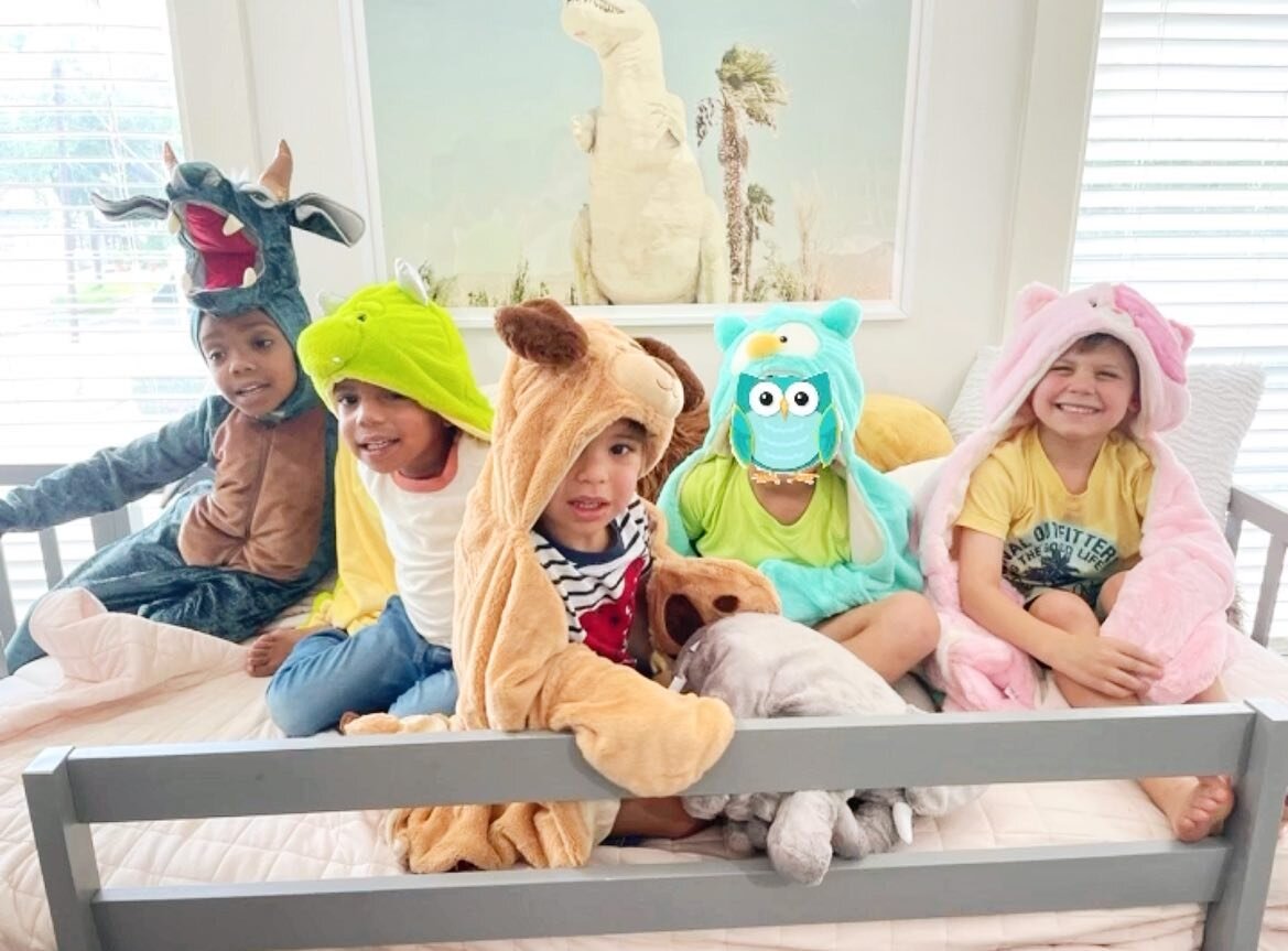 Our engagement group growled, meowed, and explored during a dress up &amp; pretend play activity this week. 

Their smiles and giggles were a gentle reminder that growth and learning happen during PLAY 

🐶🦖🐱🦕🦁
&bull;
&bull;
&bull;
#playbasedther