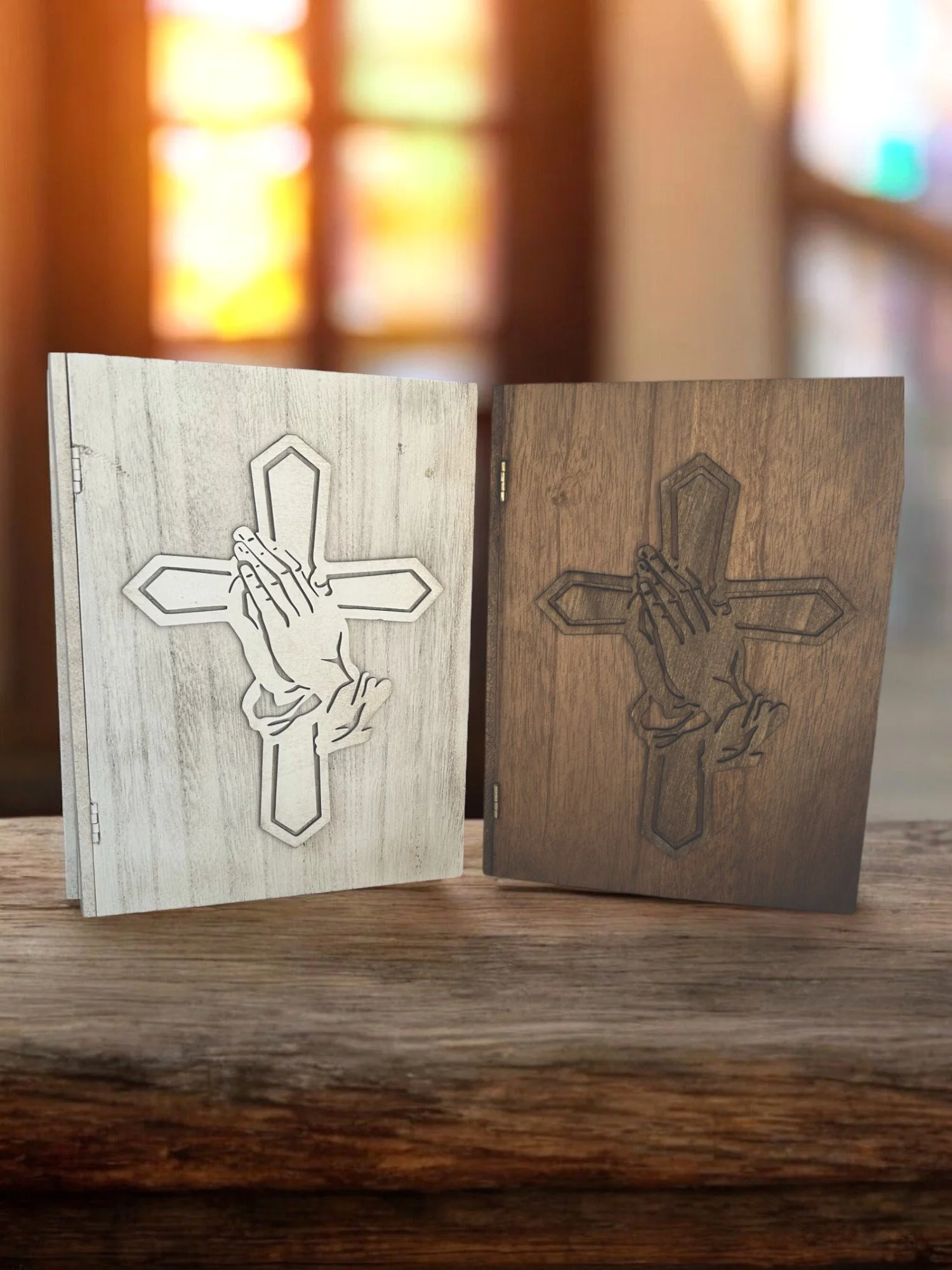 Elegant Wooden Prayer Book Decor