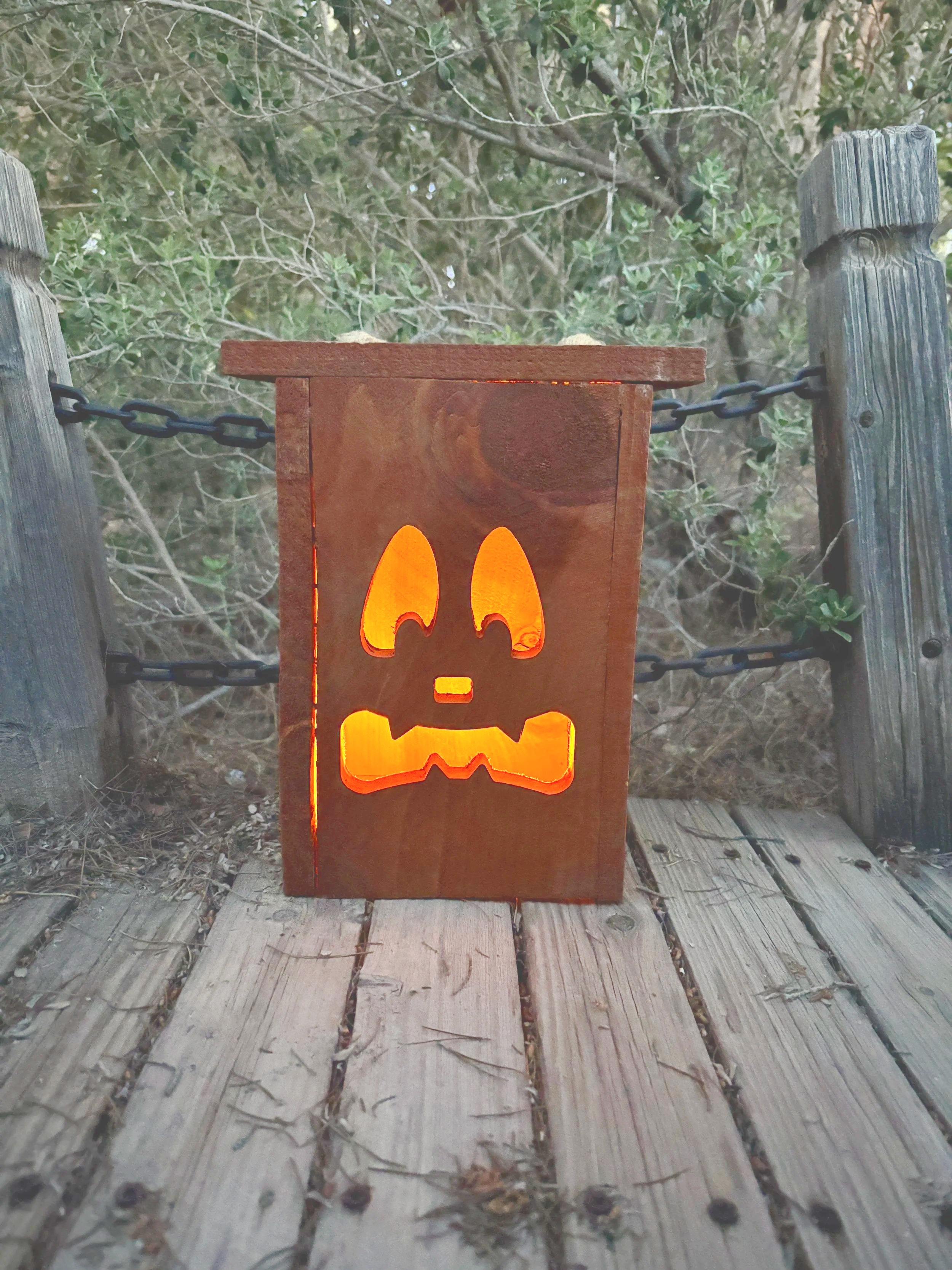 Hi, I’m Wilbur! | Personalized Cedar Halloween Lantern