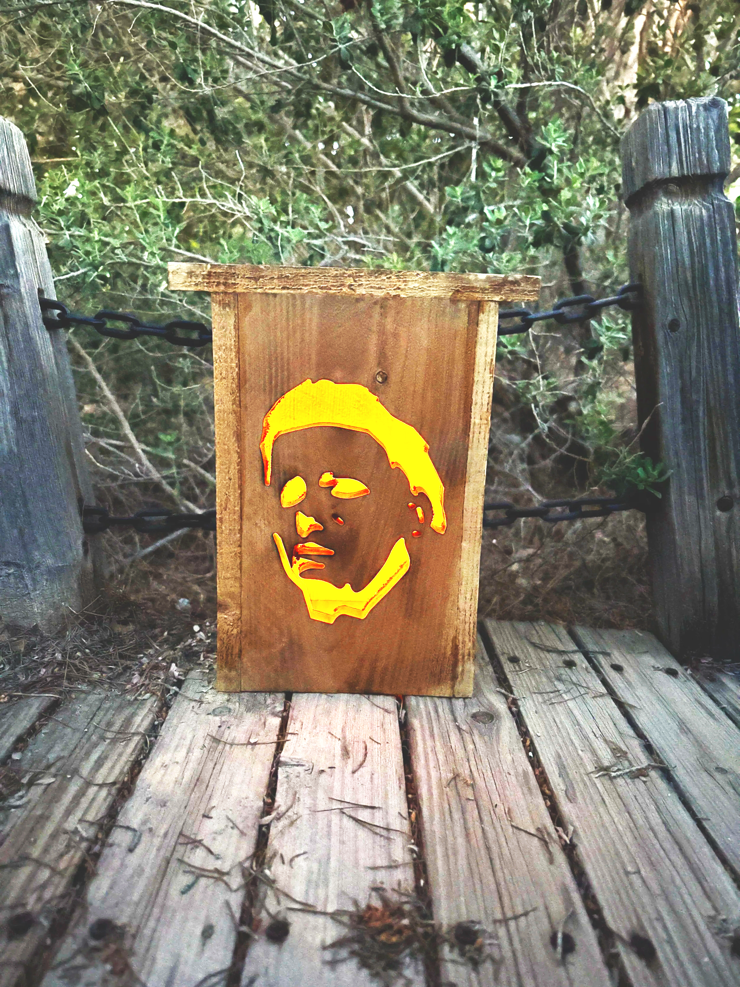 Hi, I’m Mikey Jr! | Personalized Cedar Halloween Lantern