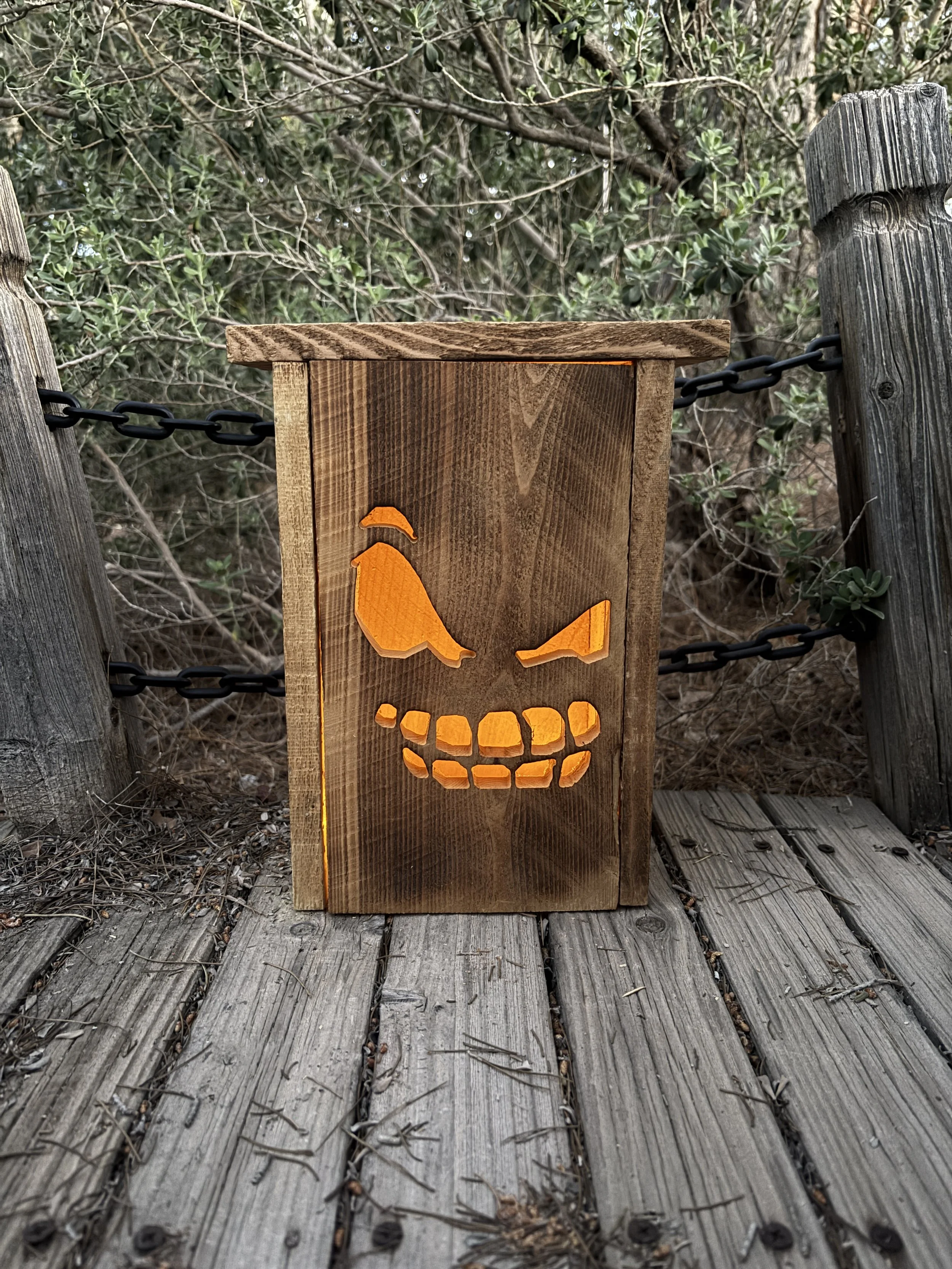 Hi, I’m Dave! | Personalized Cedar Halloween Lantern