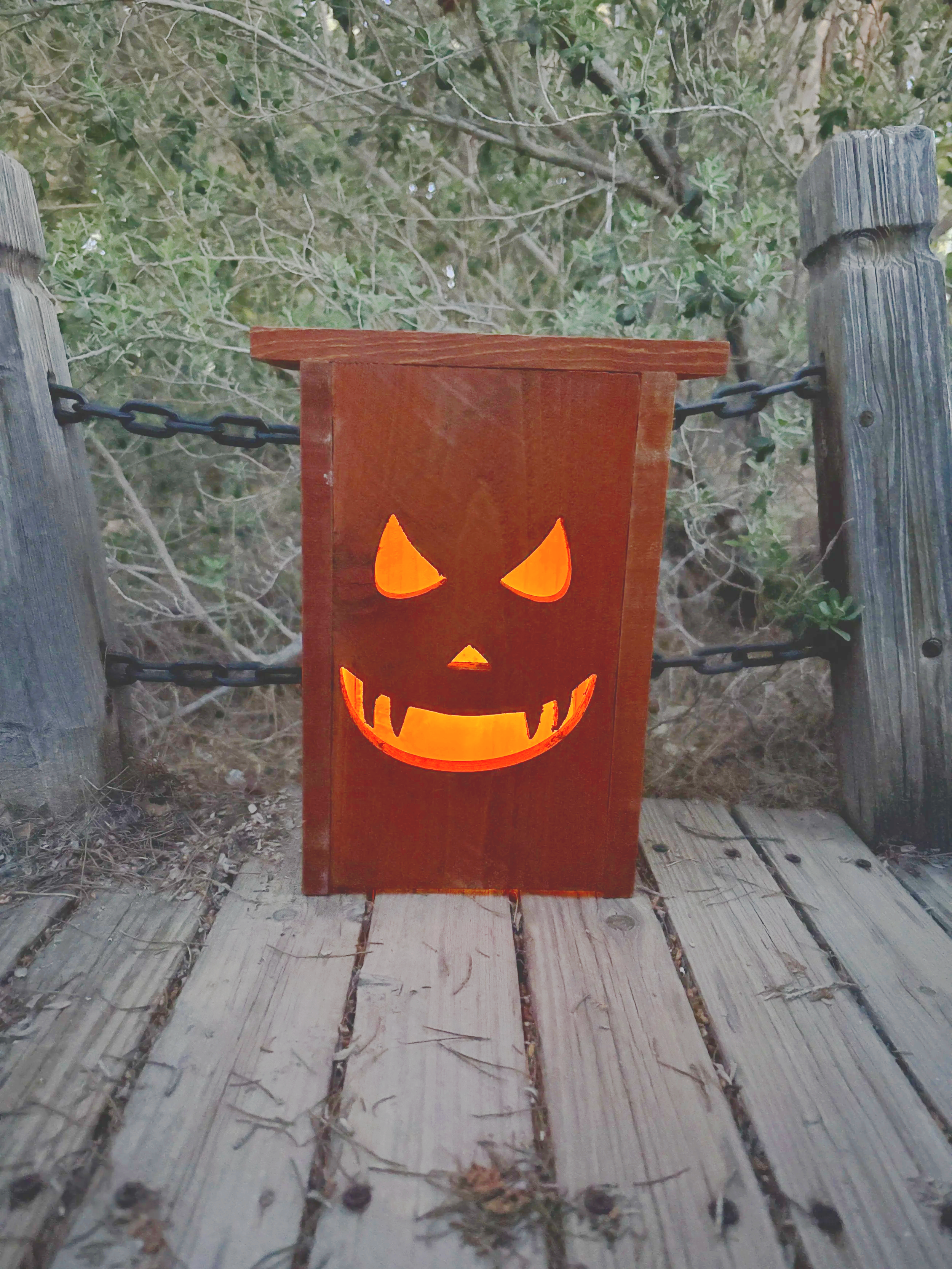 Hi, I’m Vladius! | Personalized Cedar Halloween Lantern