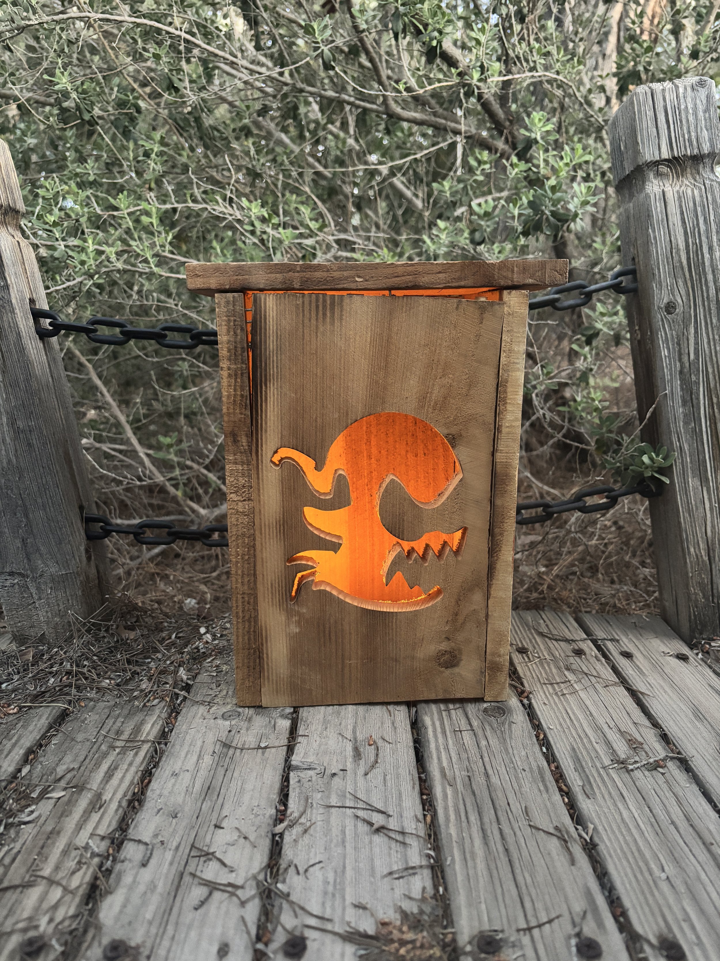 Hi, I’m Bob! | Personalized Cedar Halloween Lantern