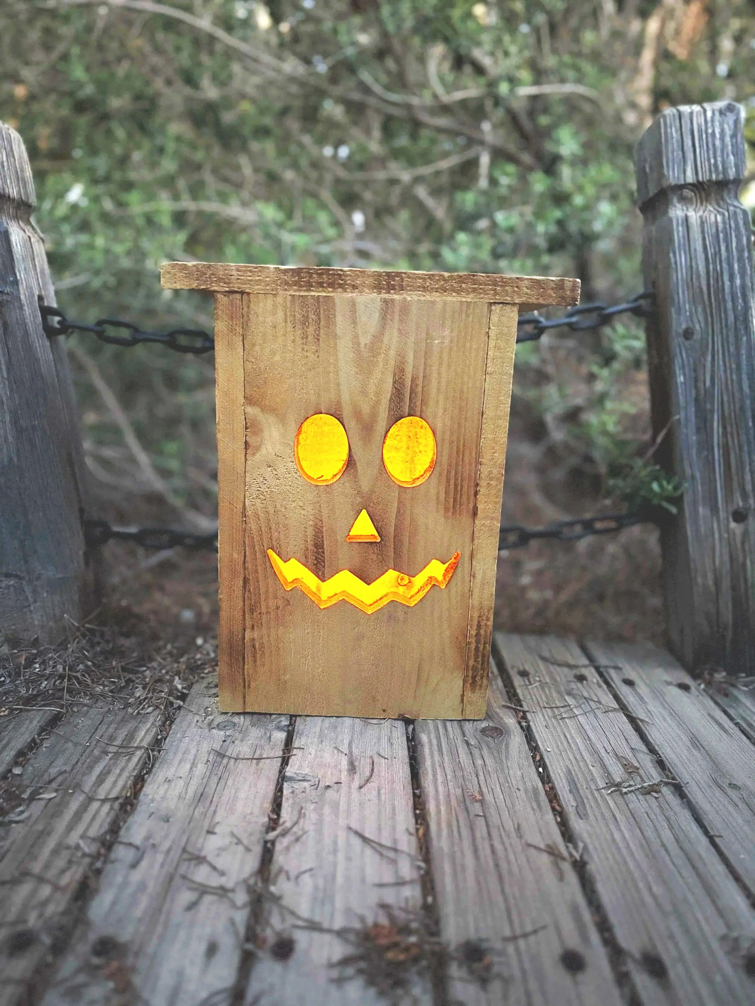 Hi, I’m Walter! | Personalized Cedar Halloween Lantern