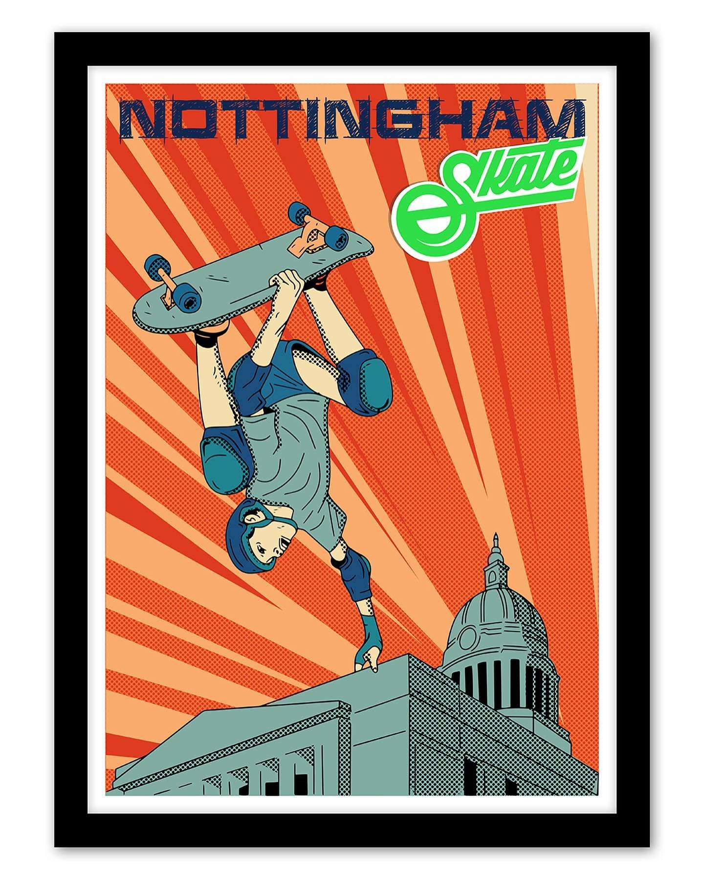 DEADLINE EXTENDED⁣
⁣
Two more rad submissions to our poster design contest, by @frank_mora_h (Cuba 🇨🇺) &amp; @by_harley_ (UK 🇬🇧)!⁣
⁣
We&rsquo;re loving the variety of styles coming in, all representing Nottingham as an international skate destina