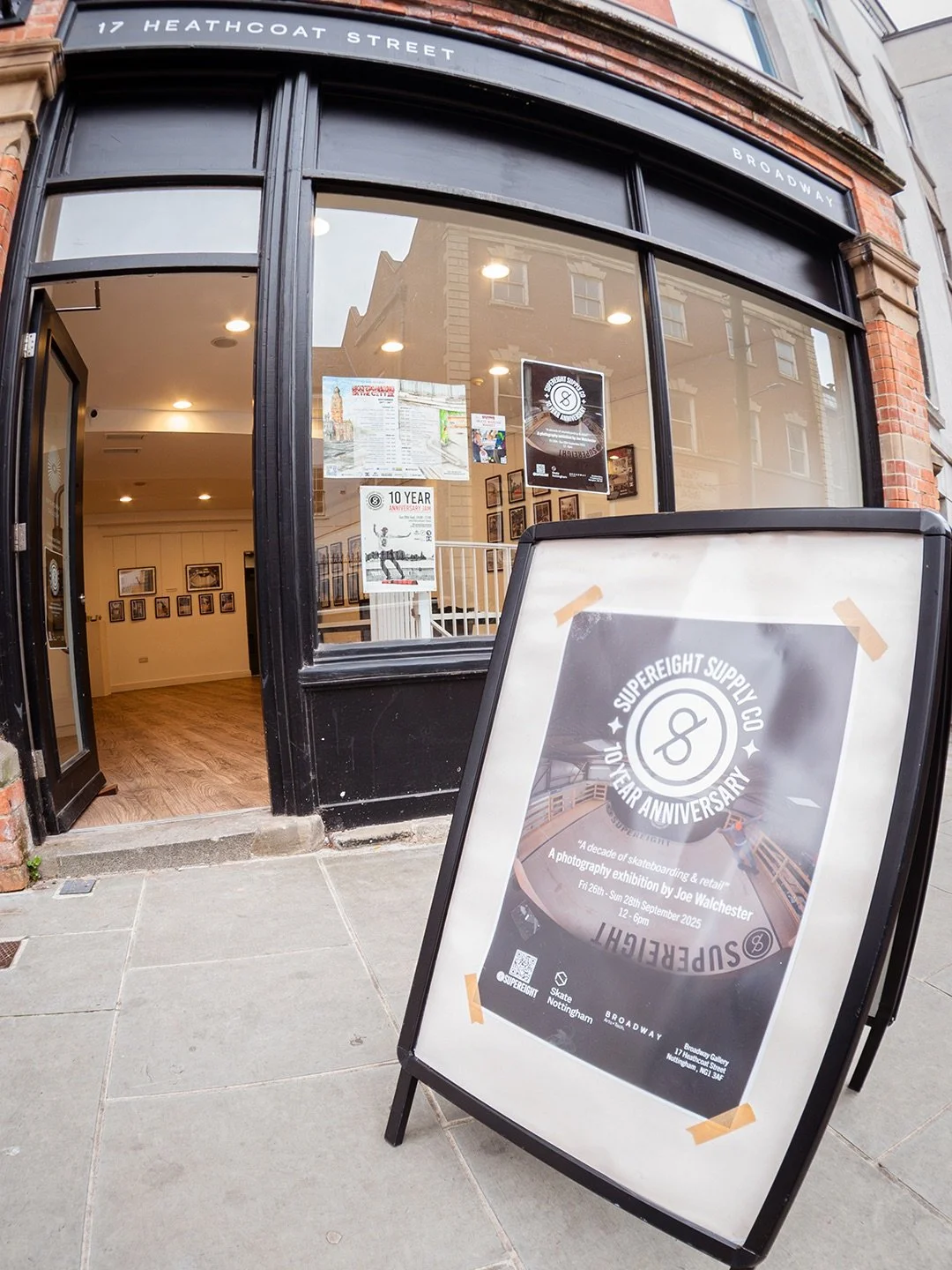 Nottingham photographer @joewalchester killed it curating his first exhibition, a retrospective of @wearesupereight&rsquo;s first 10 years of business here in Notts. We were stoked to make this happen with @broadwaycinema as part of our &lsquo;Skateb