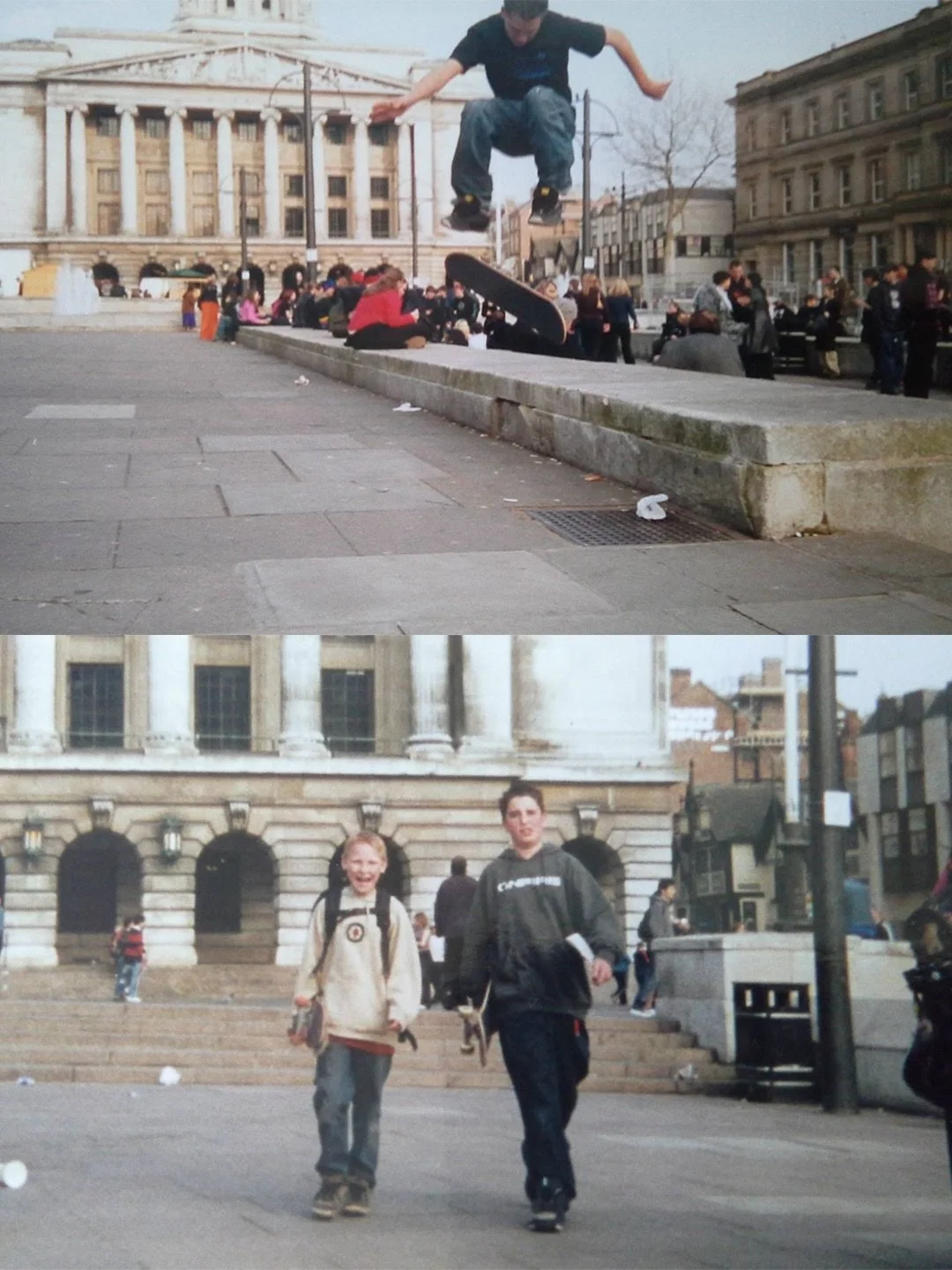 A handful of Old Market Square snaps sent over by @mtb_kane, featuring Oli Mason and others. We&rsquo;d say these are circa 2003?⁣
⁣
Do you have Notts skateboarding history buried somewhere in harddrives or shoeboxes? We&rsquo;d love to see it! Anyth