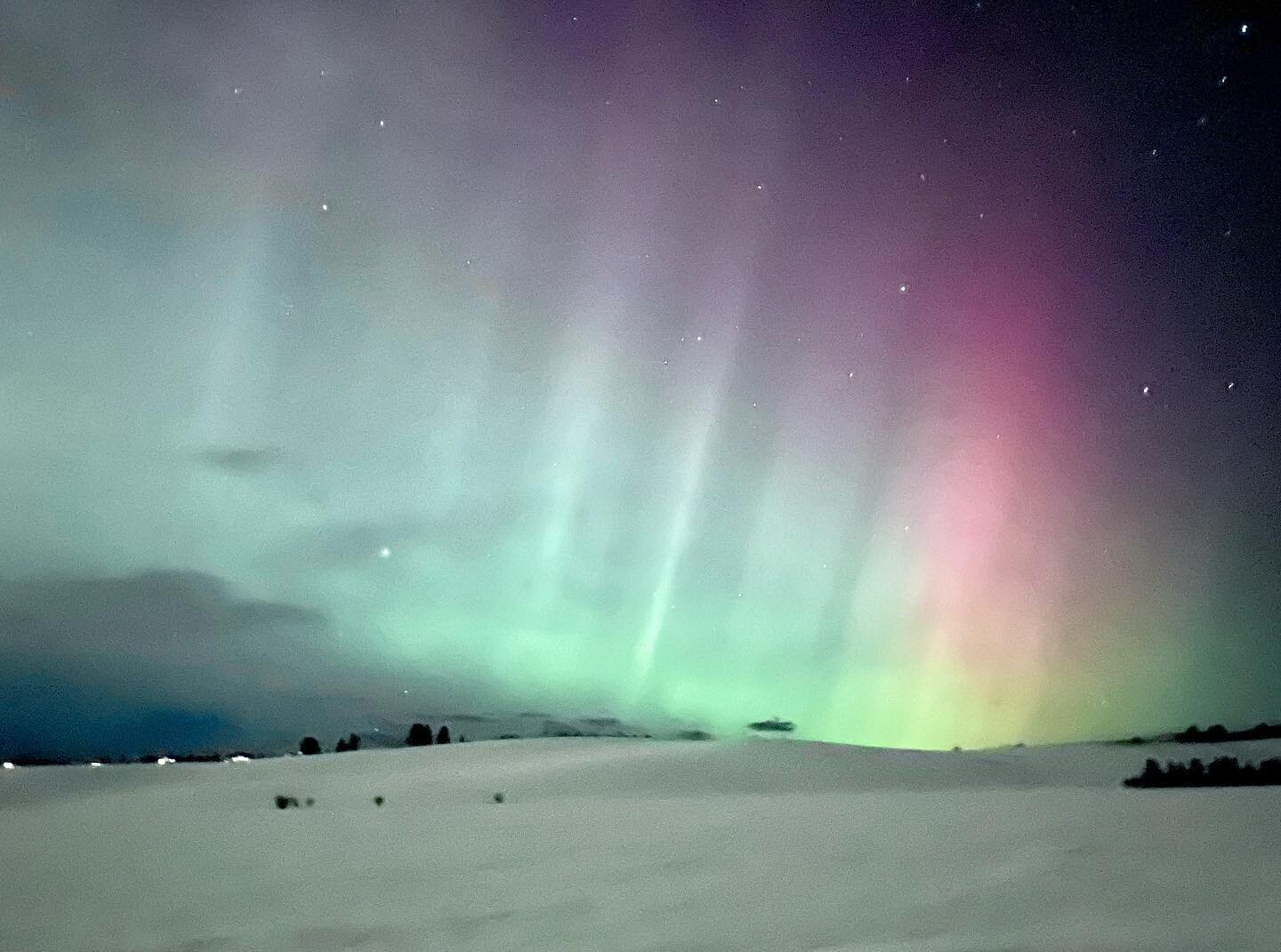 I had the wonderful fortune of finding the northern lights for the first time in my life! After navigating a valley full of clouds and city lights I found a tiny pocket of open sky and a green cloud that didn&rsquo;t move for 20 minutes. Debating if 