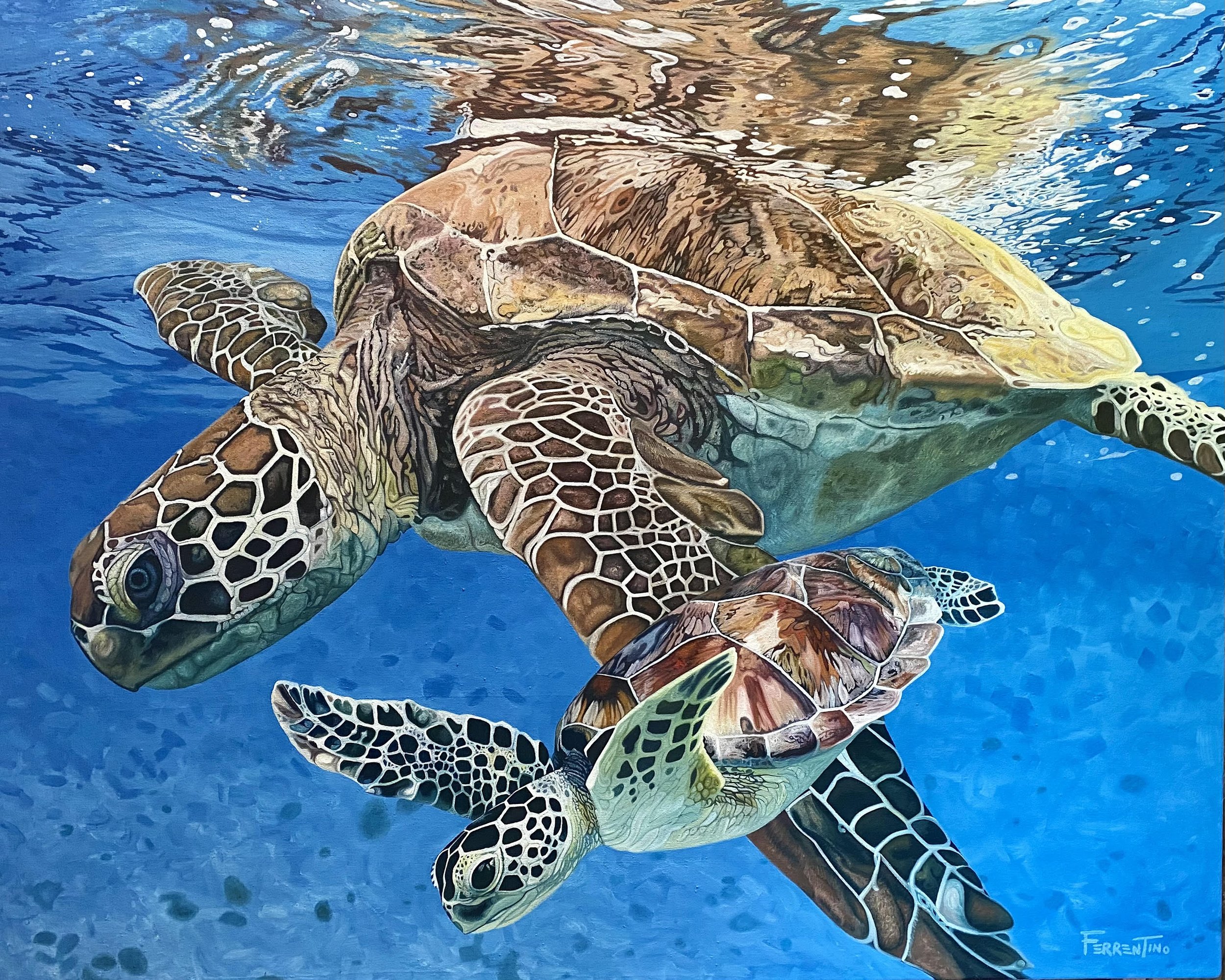  "Learning to Fly"
60"x 48" oil on canvas