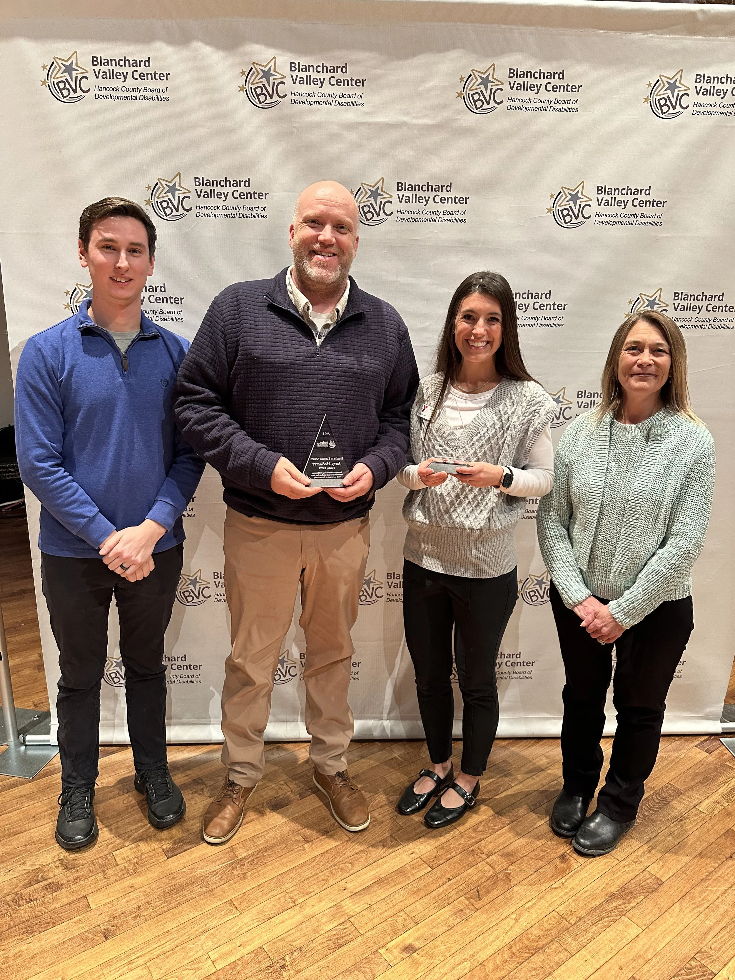 Jerry McNamee & Chandlar Cramer with the Hurdle to Success Award