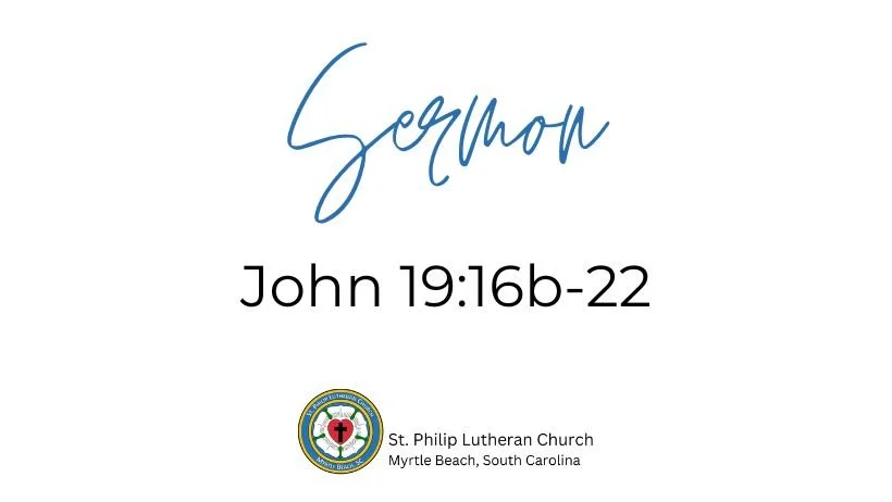 John 19:16b-22 on March 29th, 2026