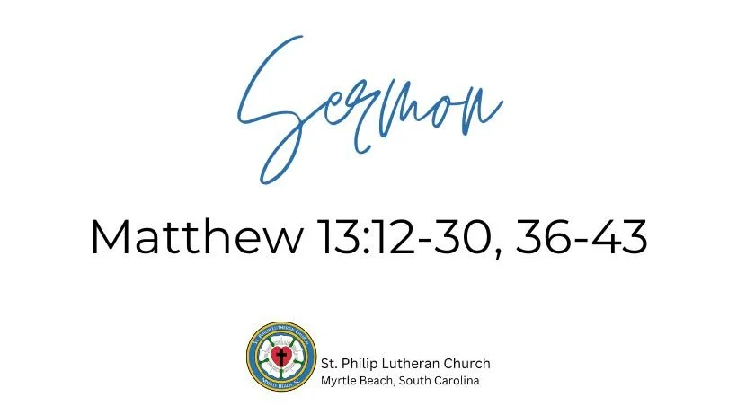 Matthew 13:12-30, 36-43 on July 19, 2026