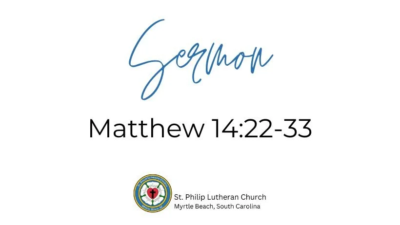 Matthew 14:22-33 on August 9th, 2026