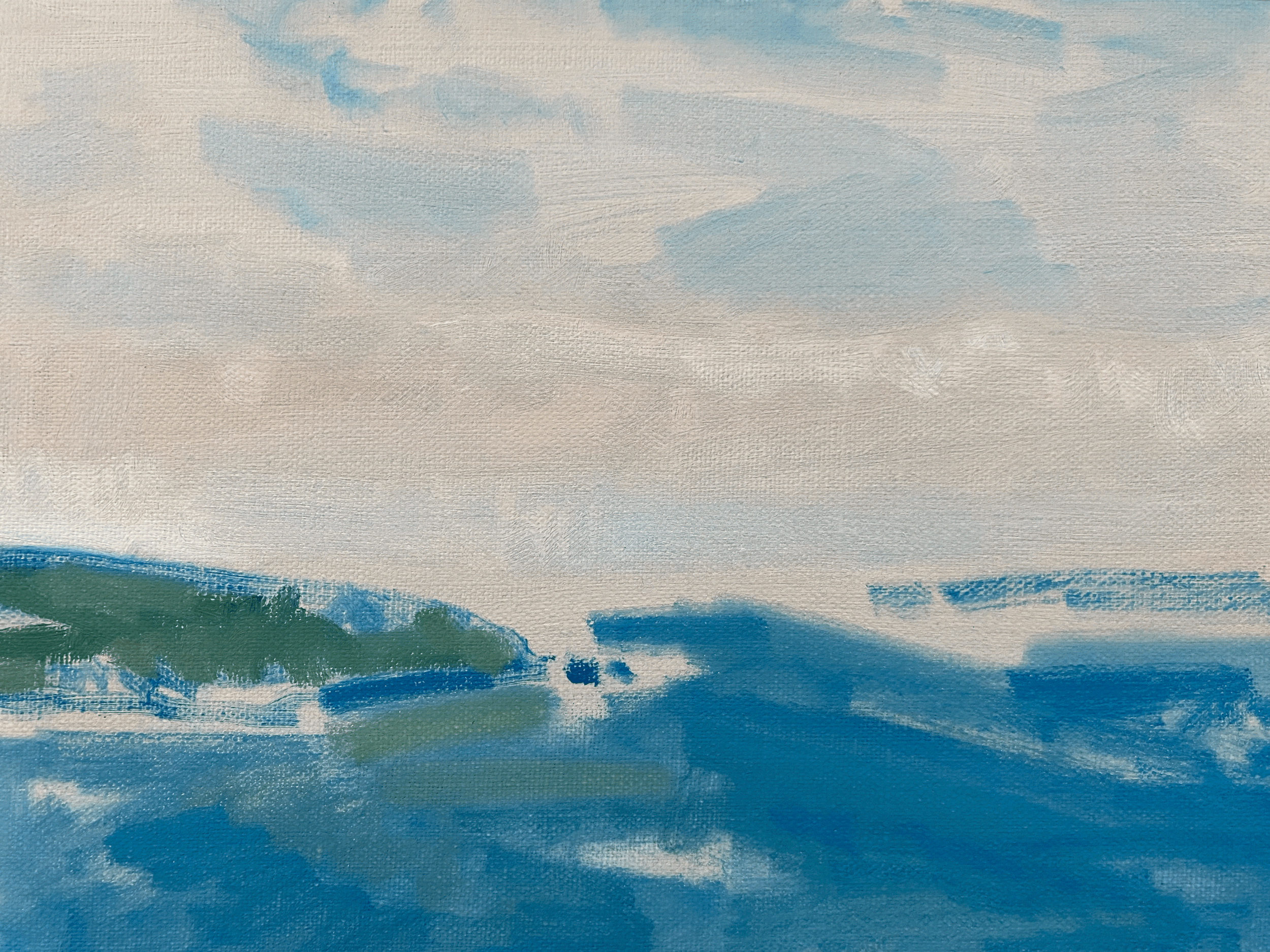 'Soft Light in St Mawes, Looking to St Anthony, Roseland, Cornwall'
