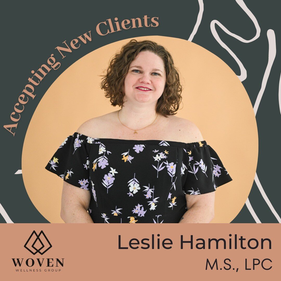 Reintroducing our amazing therapist, Leslie! She currently has availability for new clients.

Leslie is a licensed professional counselor specializing in relationship and sex therapy. Leslie enjoys working with people in the LGBTQIA+ community, peopl