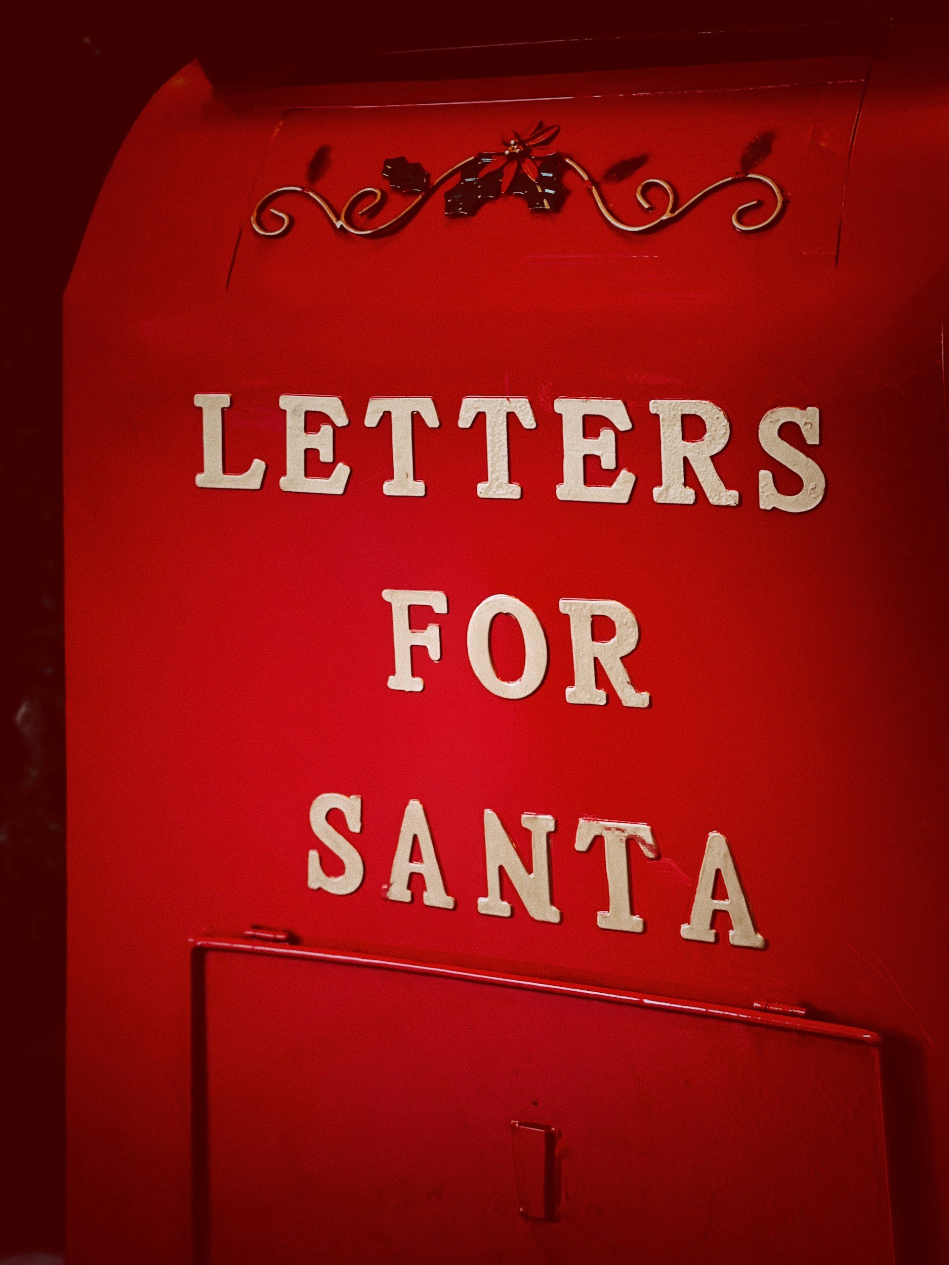 Letter to Santa while wearing Santa Hats