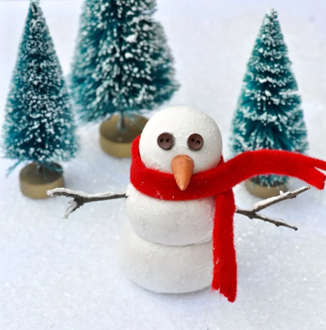 Arts & Crafts - Creating Snowman from Modeling Clay