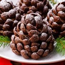 Christmas PJ Day; Preparing Chocolate Pine Cones