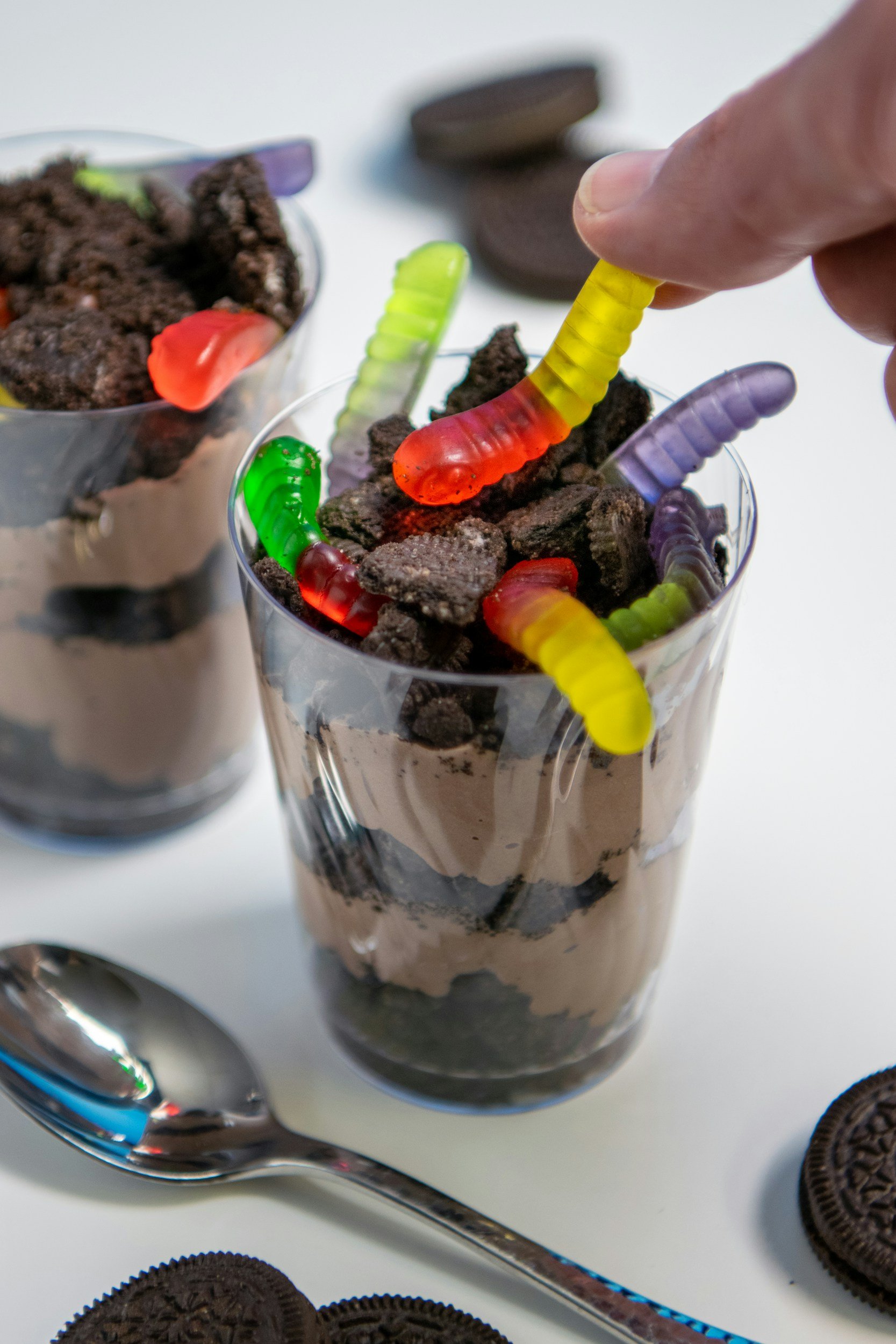 Handprint Art & Halloween Grave Pudding Cups 👻🎃