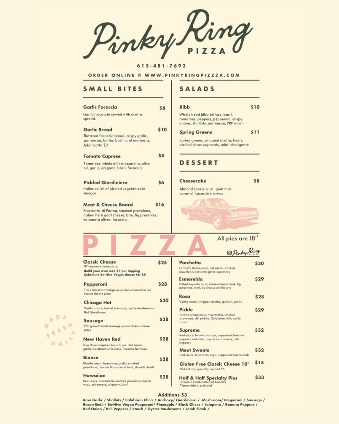 SUMMER MENU OUT NOW ☀️🌼🍍🍕🥬🧀✨

Featuring SIX NEW specialty pies!

Drop which 🍕 you&rsquo;re most excited to try below ⇩ ⇩

We&rsquo;ll see you tomorrow!