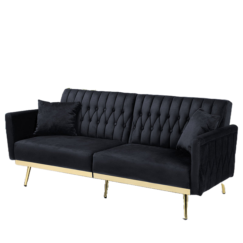 Black Glam Velvet Sofa