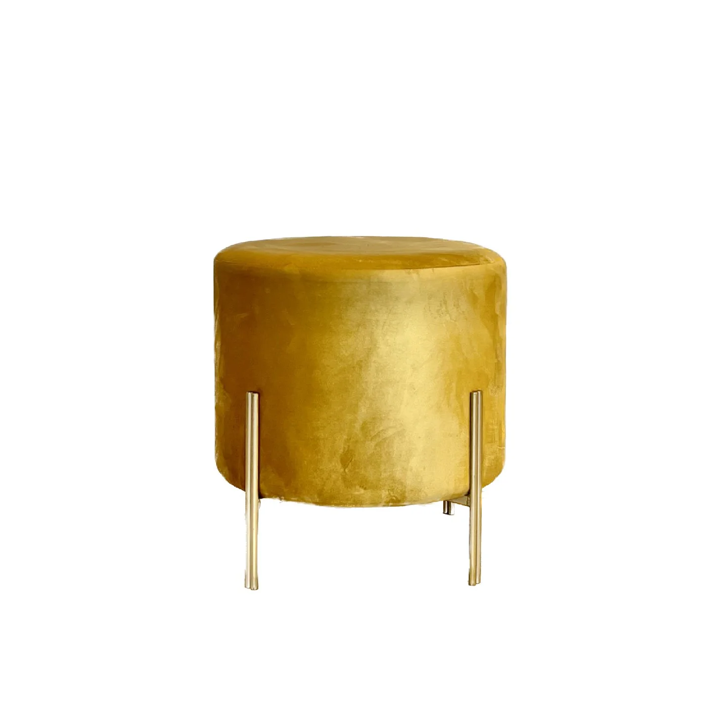 Gold Velvet Ottoman