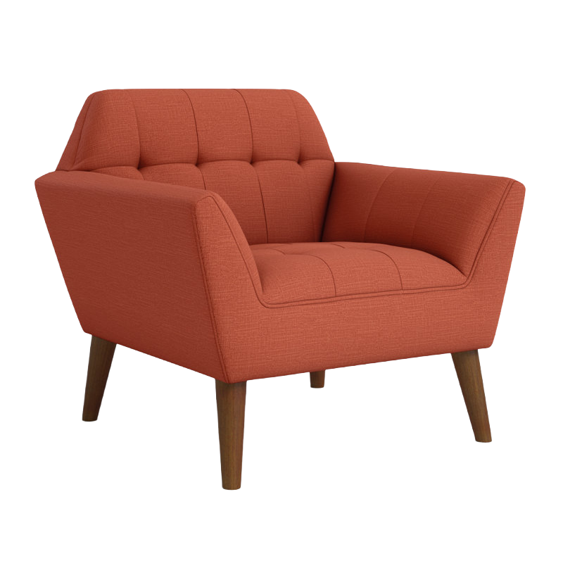 Paprika Modern Tufted Arm Chair
