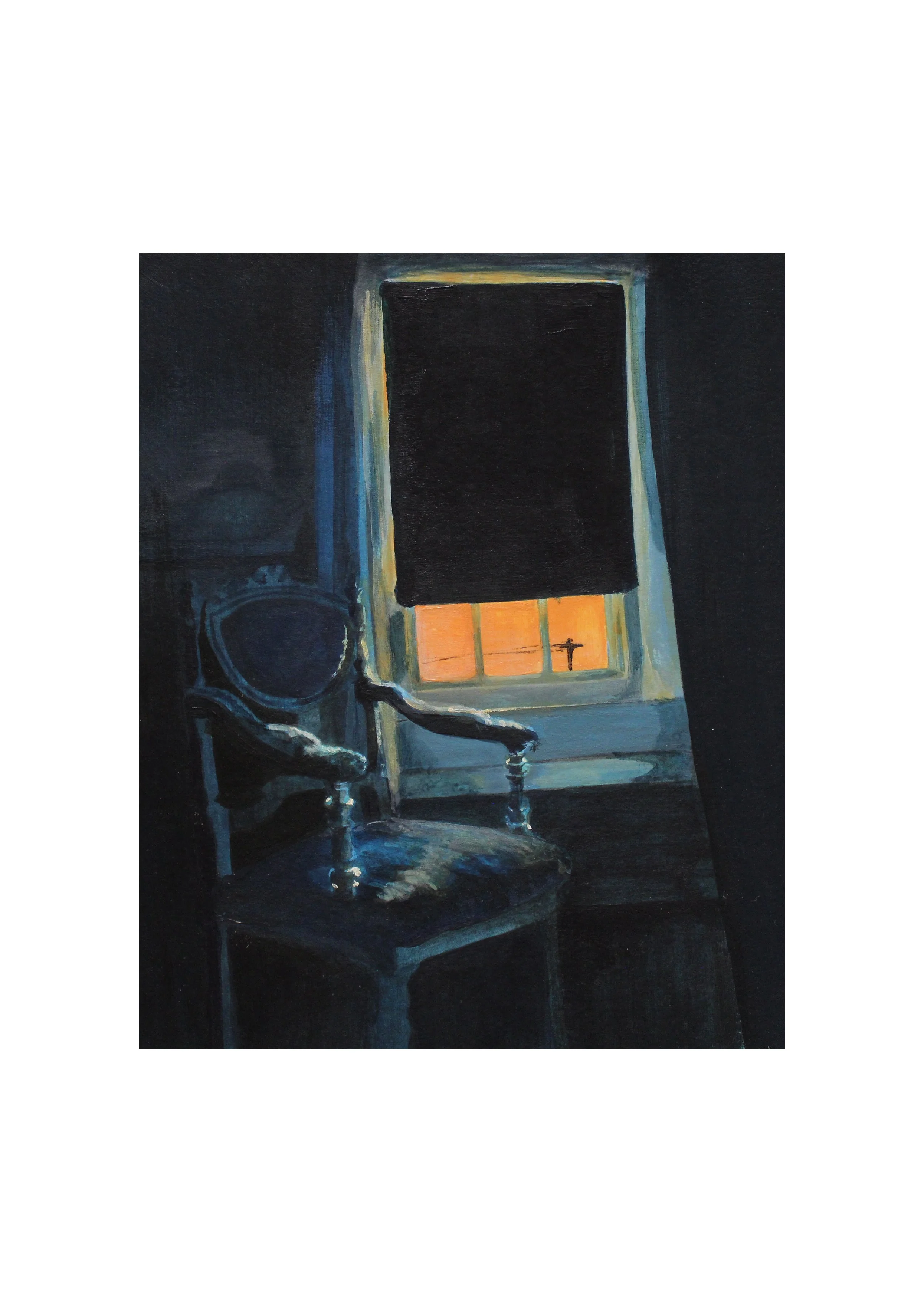 'Chair study I' , 2023 acrylic on board 20cm x 15cm £175