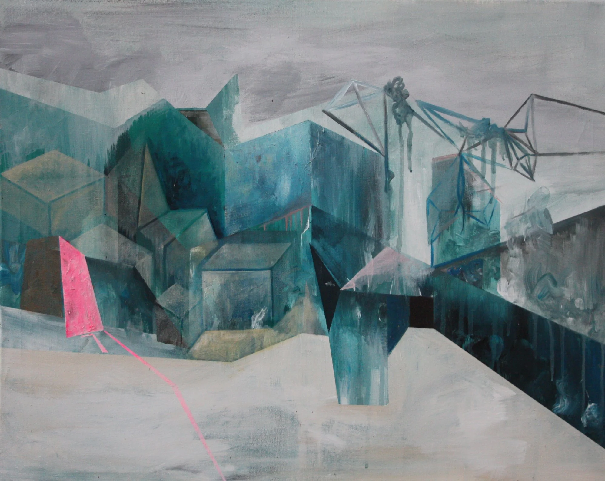 'Abstract I' 2018, oils and acrylic on canvas. Prints only available from £35.